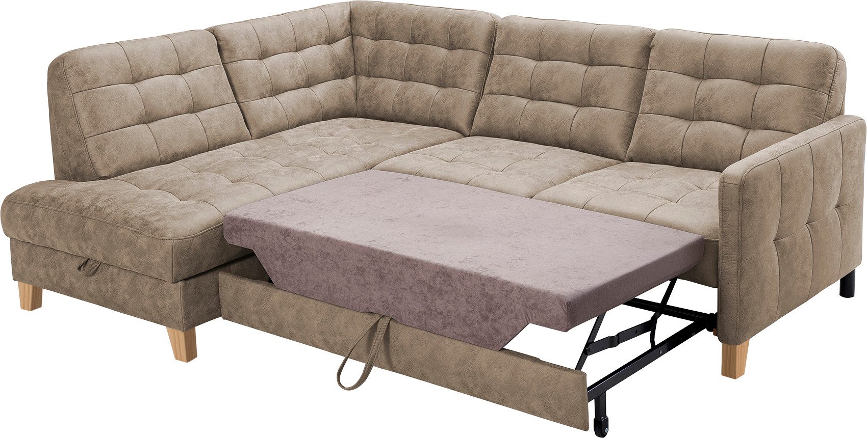 exxpo - sofa fashion Hoekbank Elio, compact en comfortabel, handig, tijdloos design, L-vorm