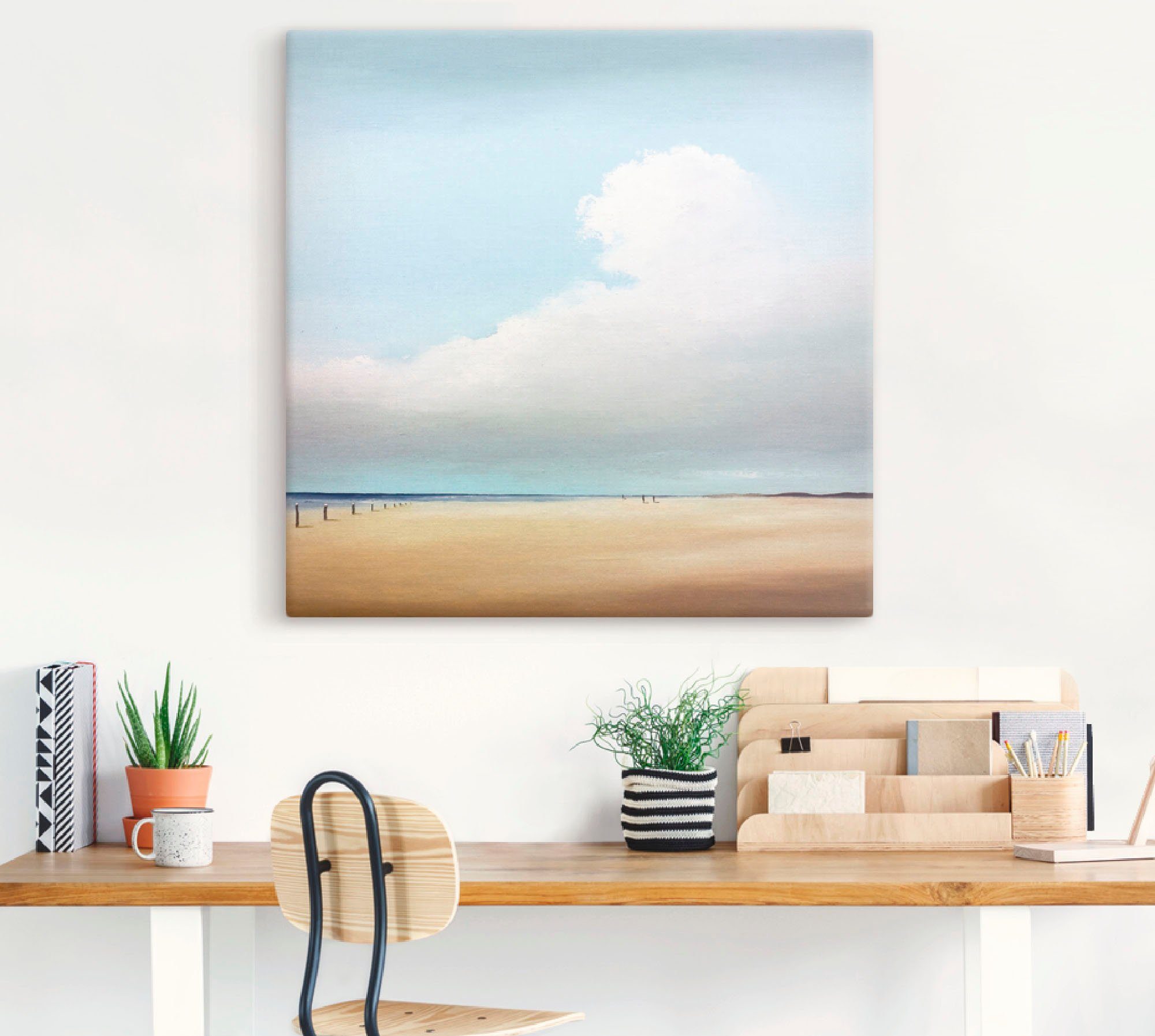 Artland Artprint op linnen Wandeling I gespannen op een spieraam