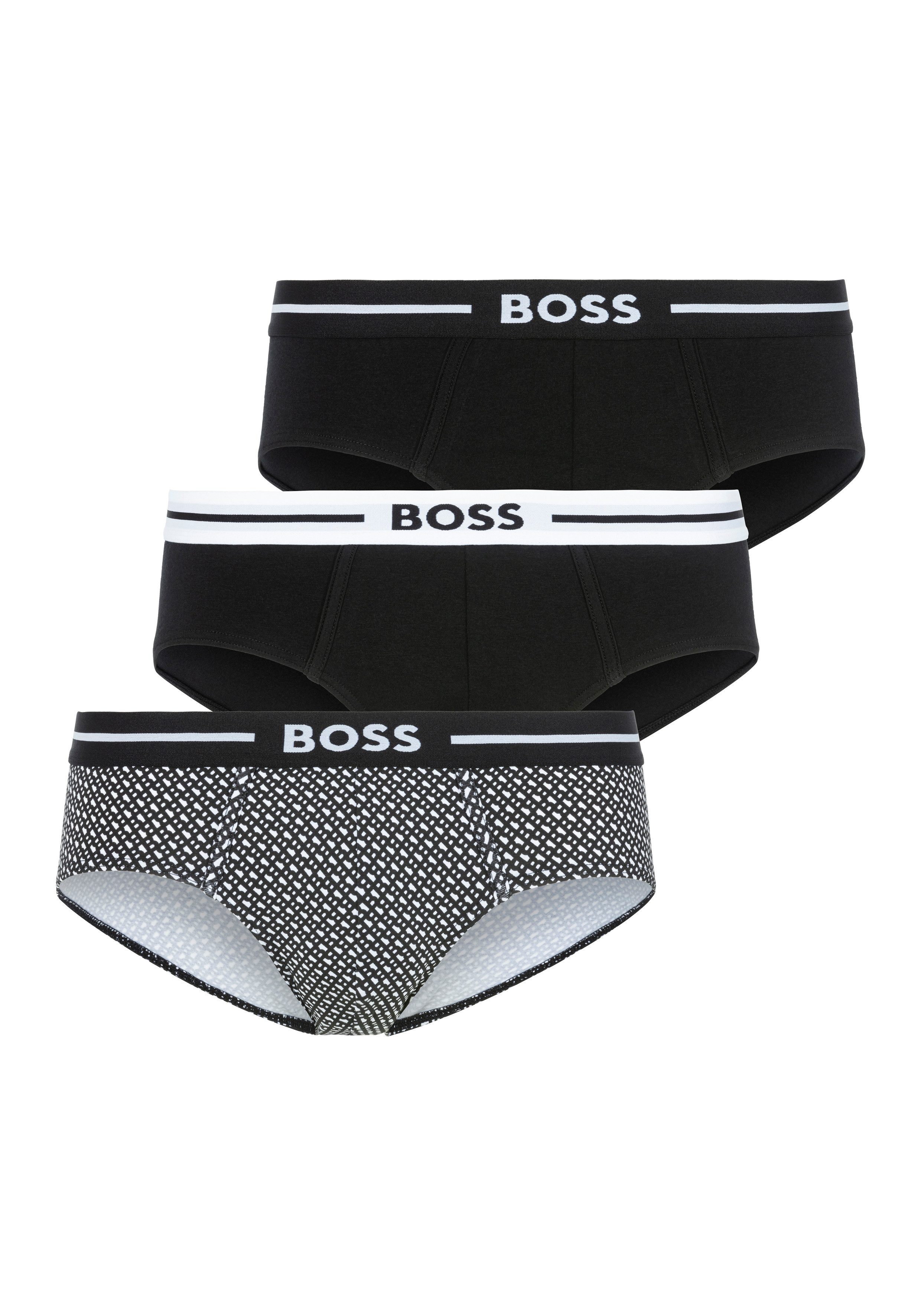 Boss Slip met elastische band met label in een set van 3 stuks