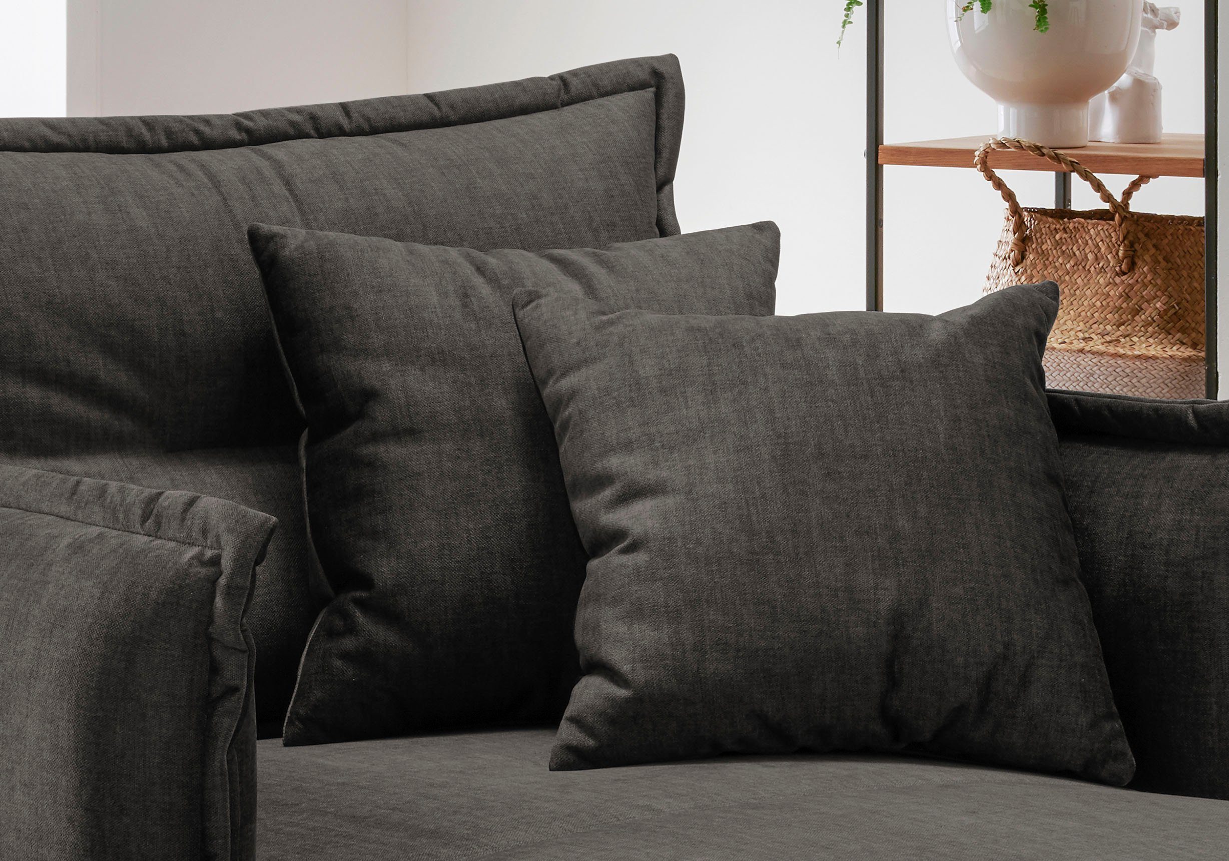 INOSIGN Loveseat LAZIO moderne fauteuil met een comfortabele bekleding, 2 stuks decoratieve sierkussens