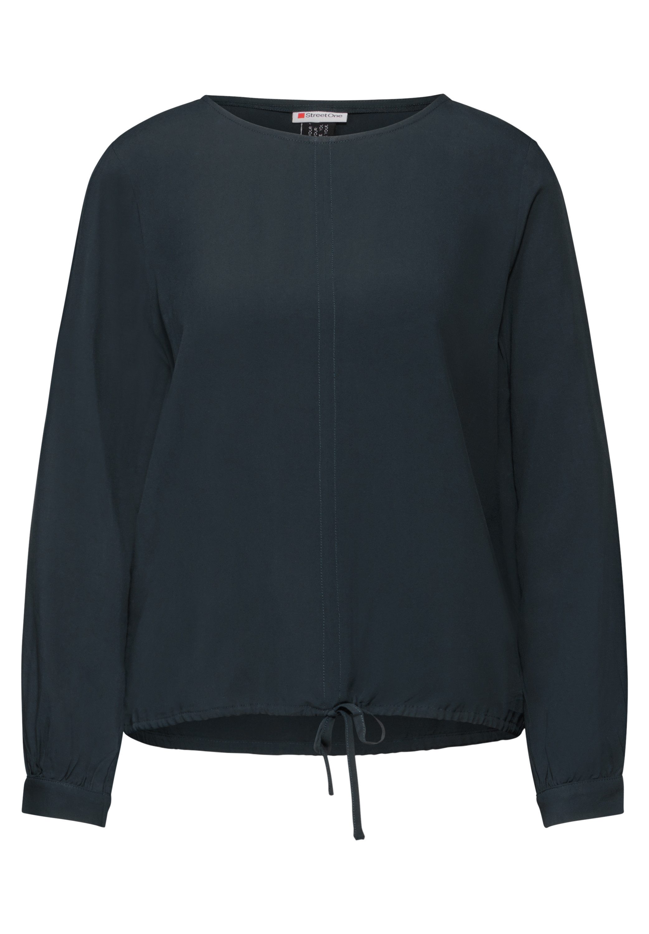 STREET ONE Blouse met lange mouwen met een rijgkoord