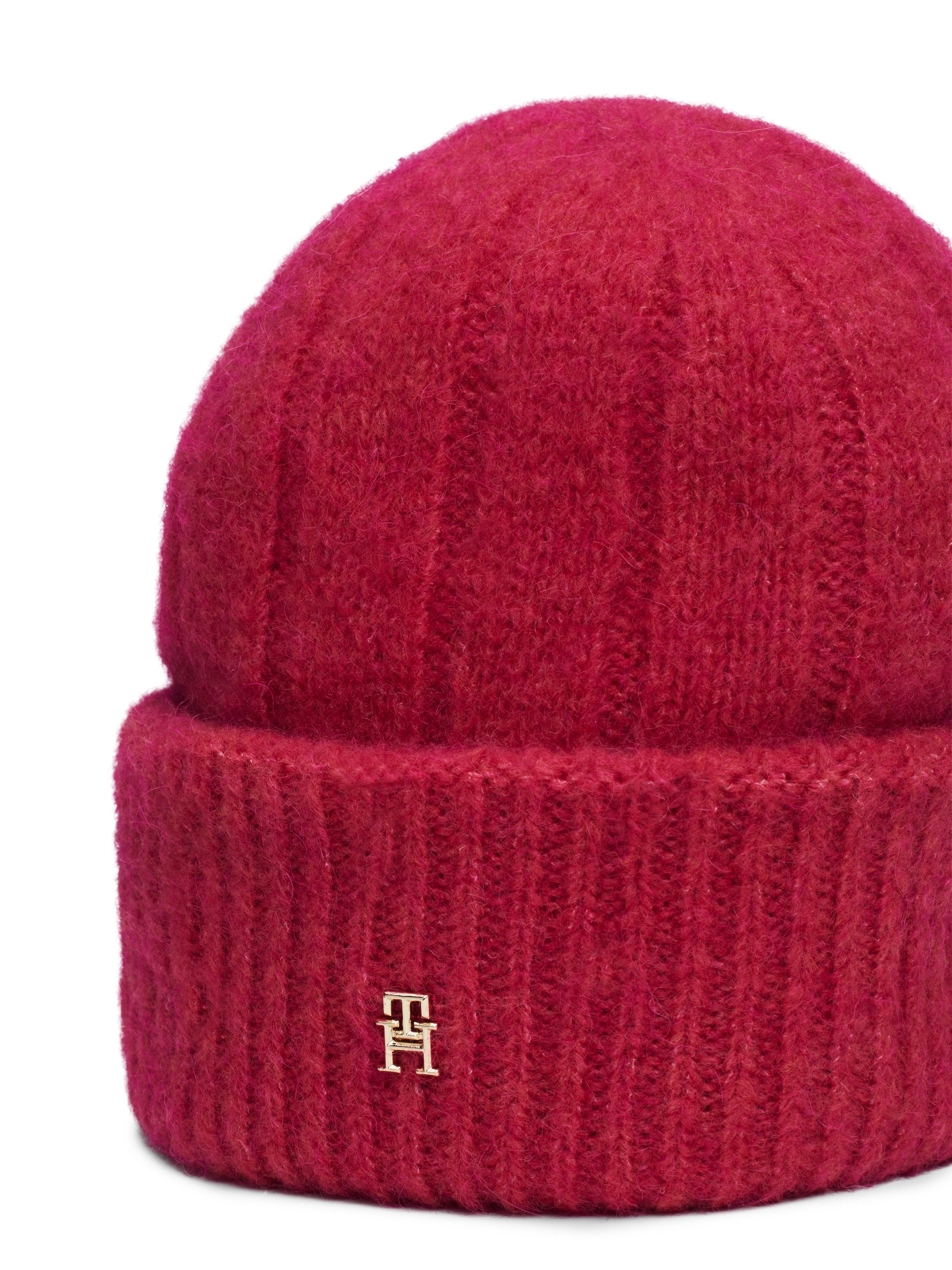 Tommy Hilfiger Beanie TH TIMELESS BEANIE met monogram-embleem