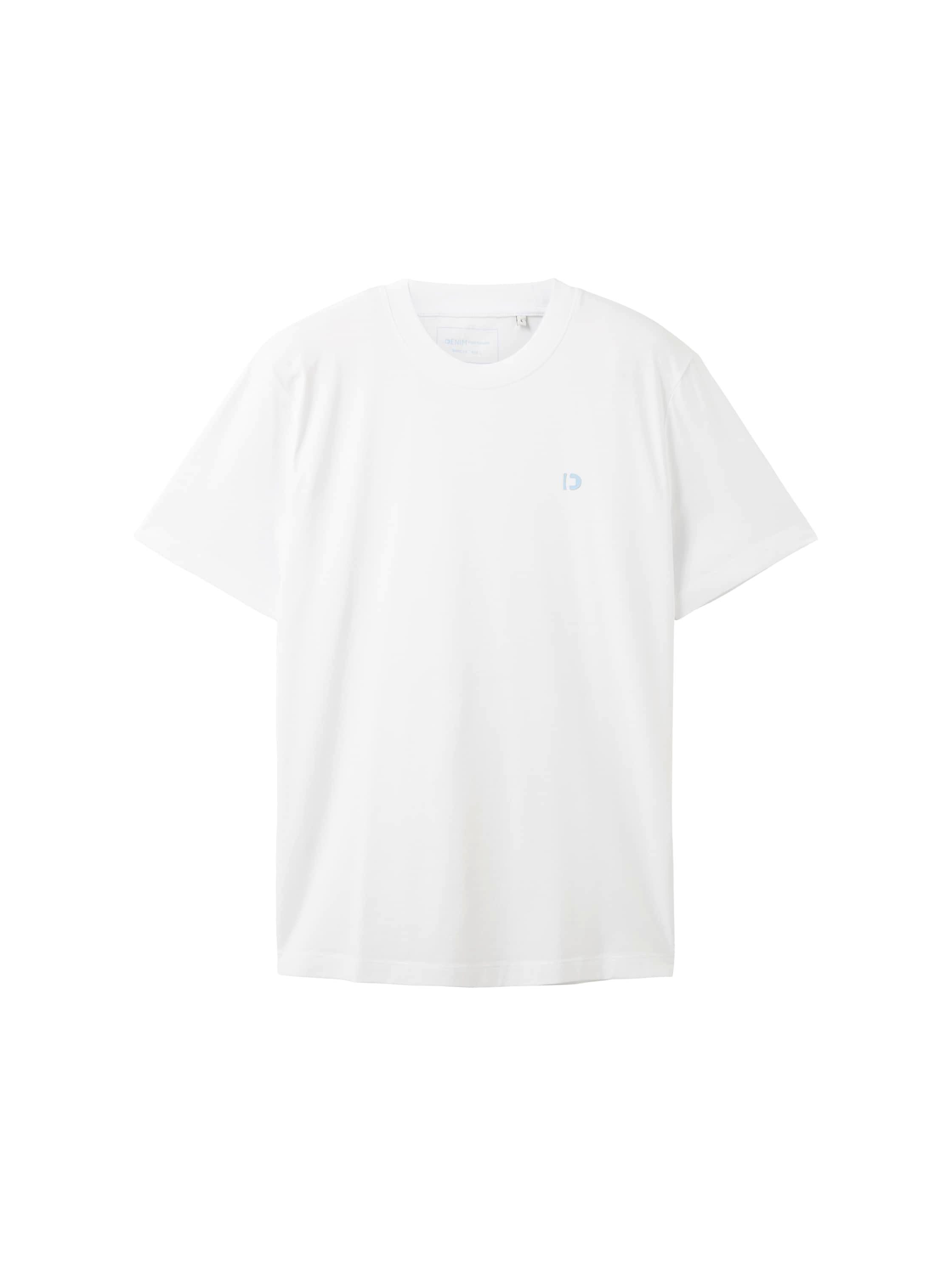 Tom Tailor Denim T-shirt Crewneck met kleine logoprint