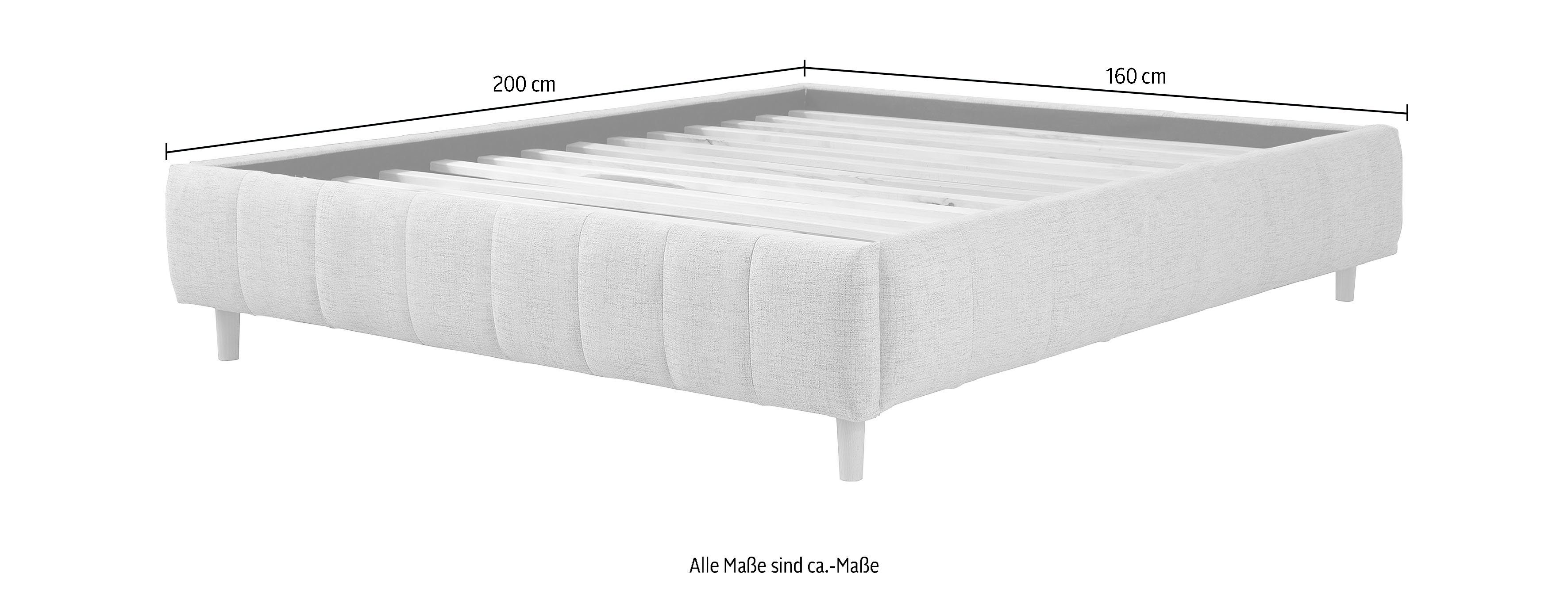andas Gestoffeerd bed Tarje in 5 breedten, ook in extra lang 220 cm, incl. lattenrol