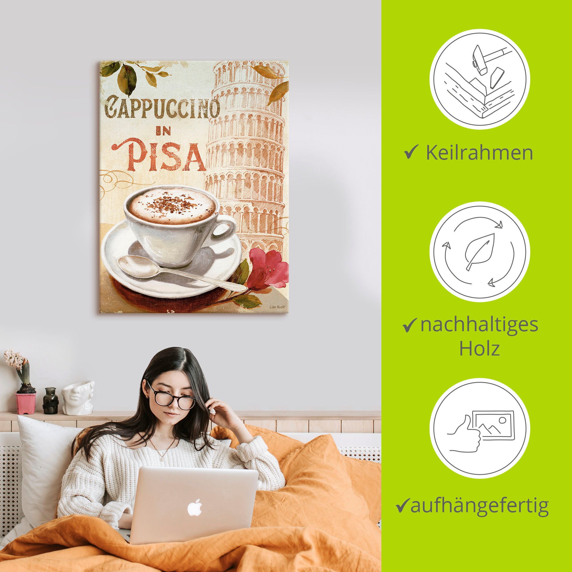 Artland Artprint Koffie in Europa IV als artprint op linnen, muursticker in verschillende maten