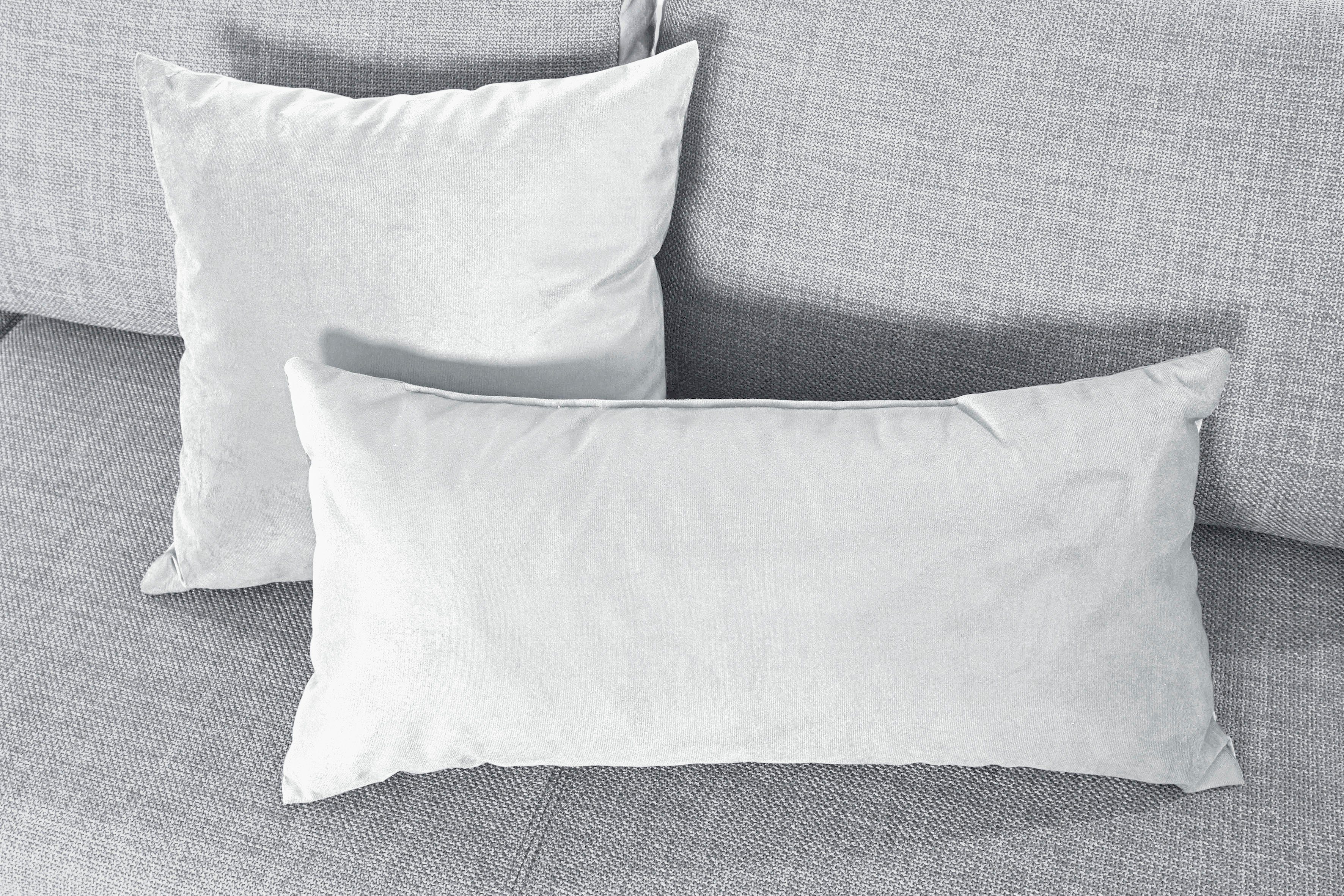 Home affaire Hoekbank Win, L-vorm, breedte 285cm optioneel met slaapfunctie en bedkast, taupe, corduroy