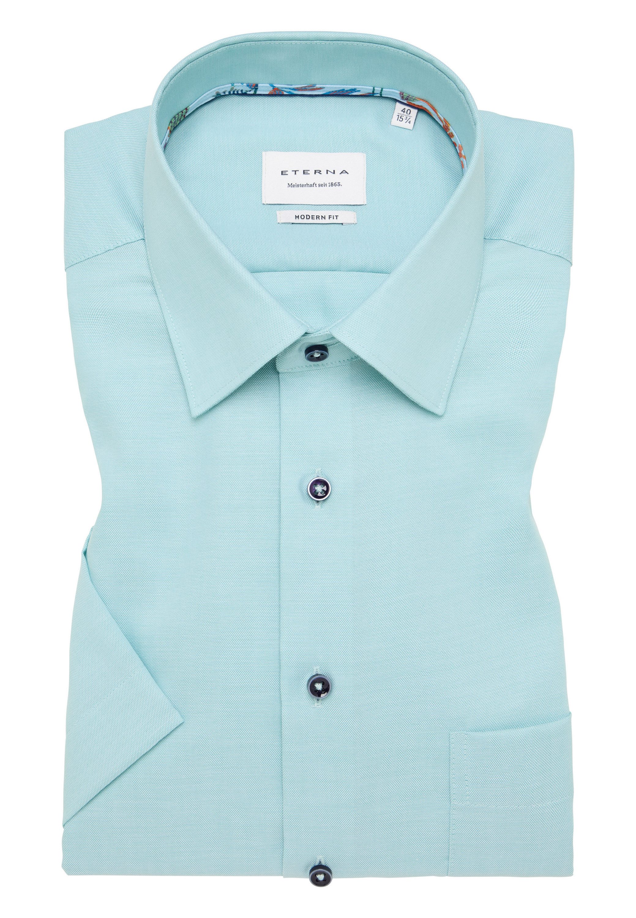 Eterna Overhemd met korte mouwen MODERN FIT NON IRON (strijkvrij)