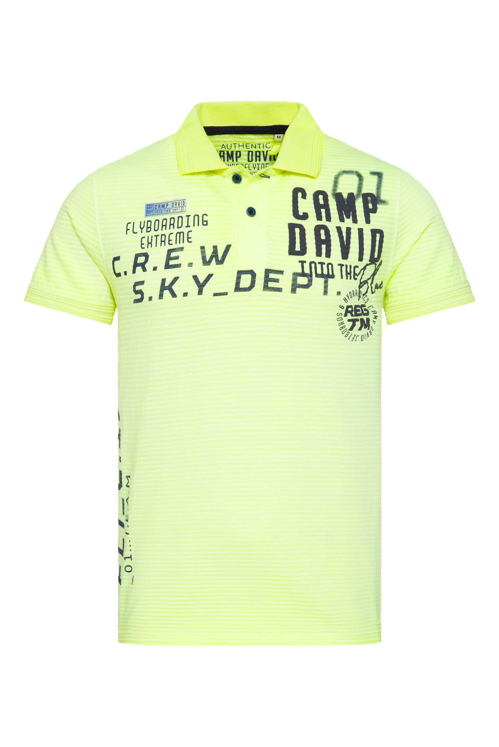 CAMP DAVID Poloshirt met logoprint