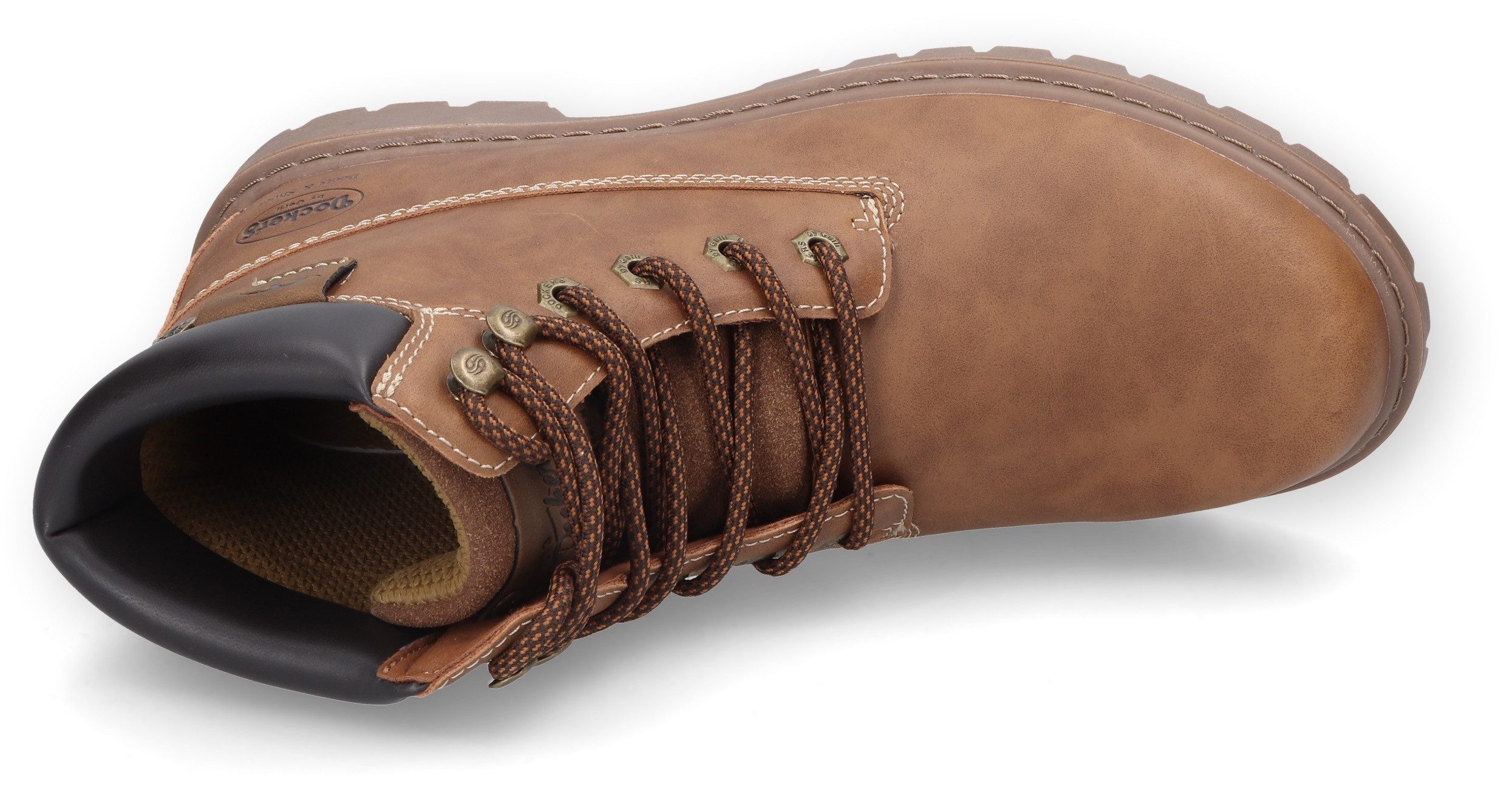 Dockers by Gerli Veterlaarzen Worker boots, wandelschoenen, veterschoenen met blokhak