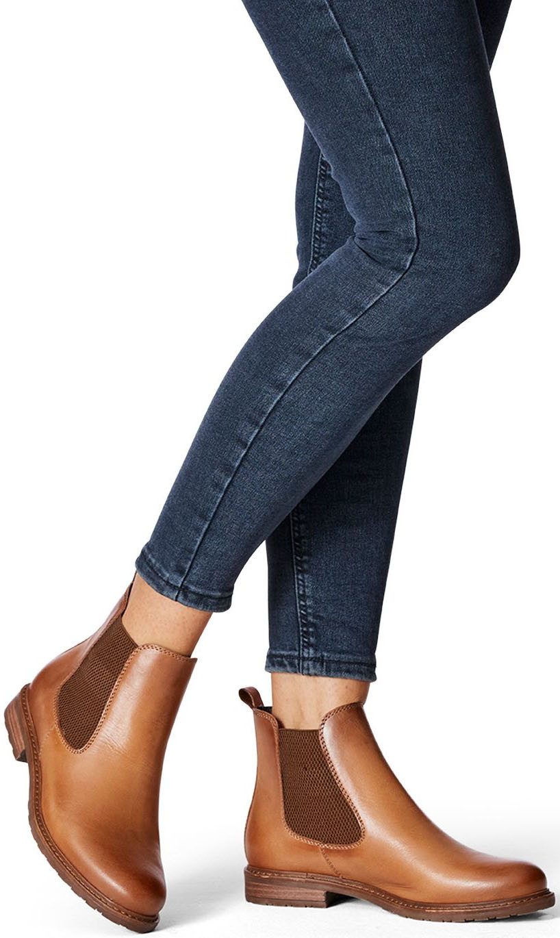 Tamaris Chelsea-boots , blokhak, businessschoen, comfortabele schoen, klassieke look, smalle vorm