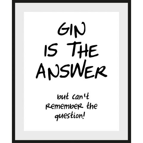queence Wanddecoratie GIN IS THE ANSWER (1 stuk)
