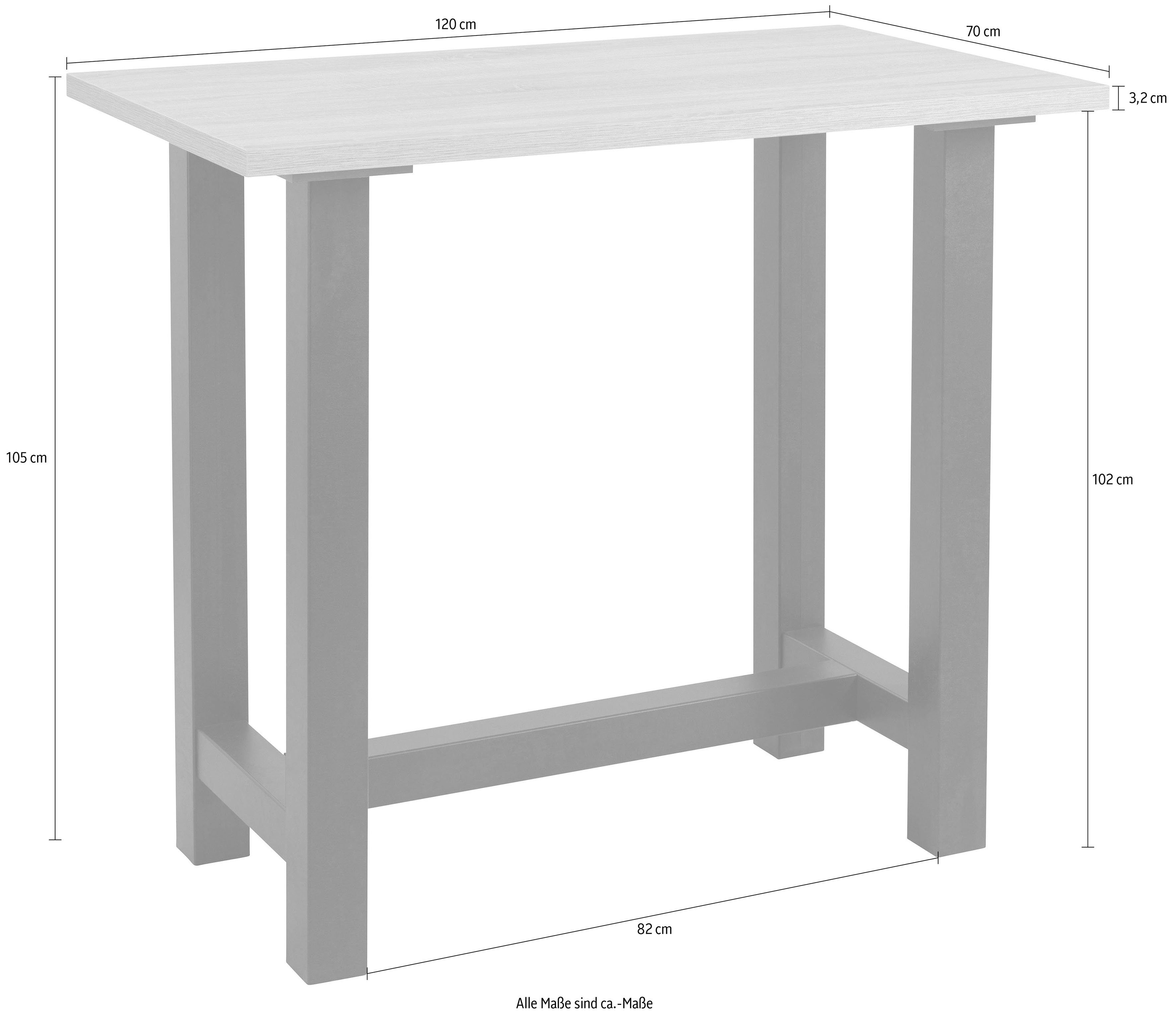 Mäusbacher Bartafel Frame in U-model (breedte 120, 140 of 160 cm)