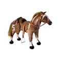 heunec staand paard cowboy-paard staand met geluid bruin