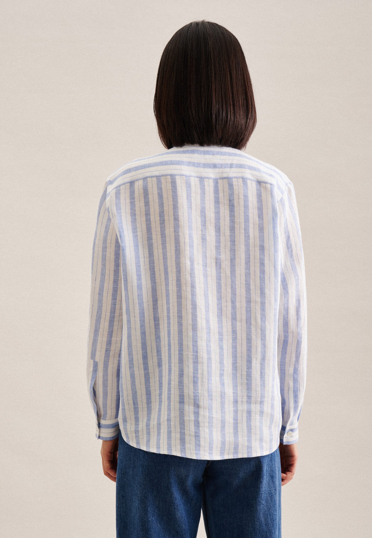 seidensticker Klassieke blouse Zwarte roos Tunika garenverver