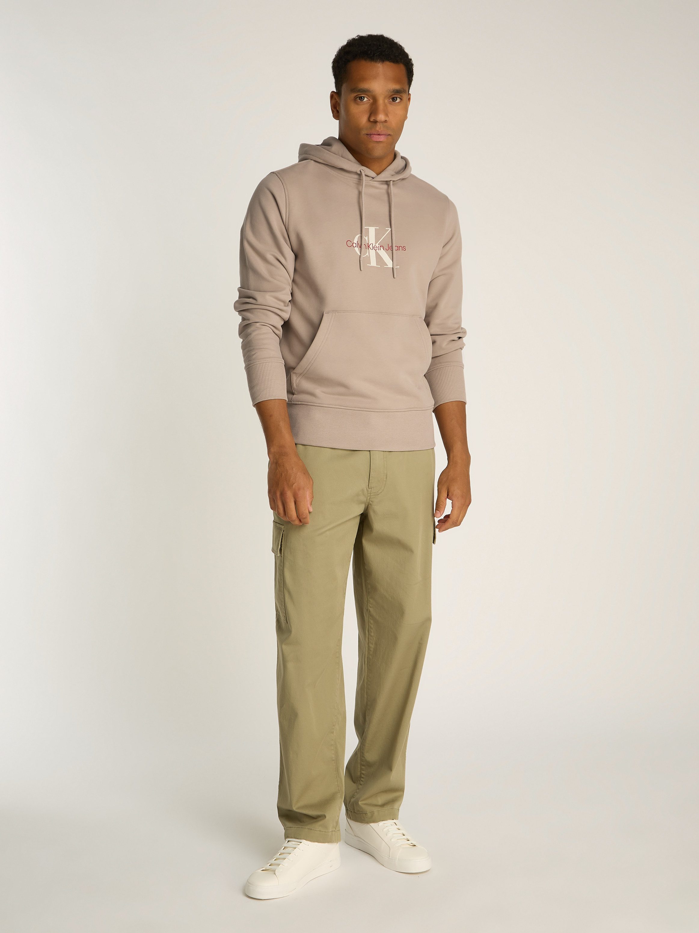 Calvin Klein Sweatshirt DISTRESSED MONOLOGO HOODIE