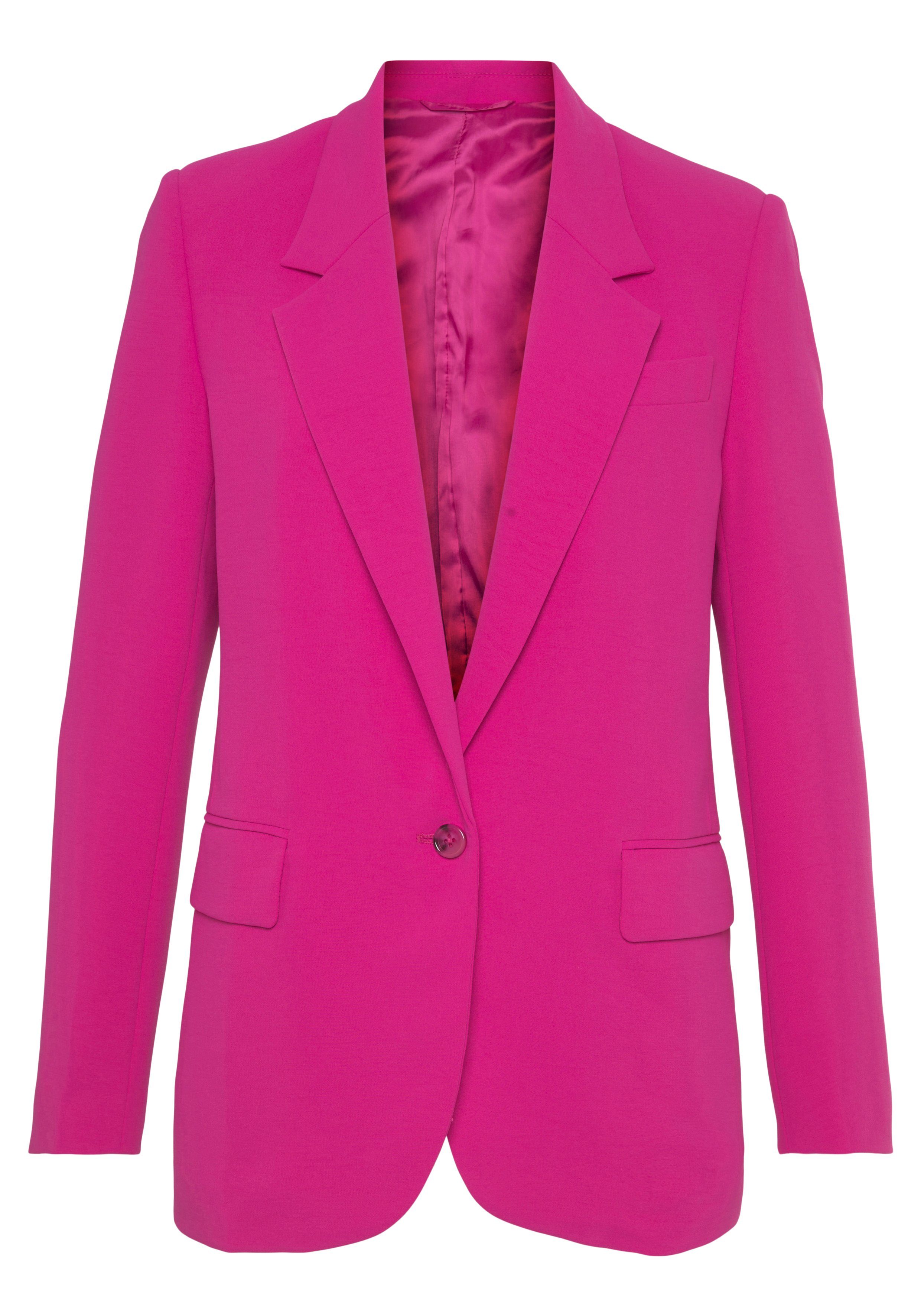 Lascana Lange blazer met reverskraag en split achter damesblazer elegant-chic