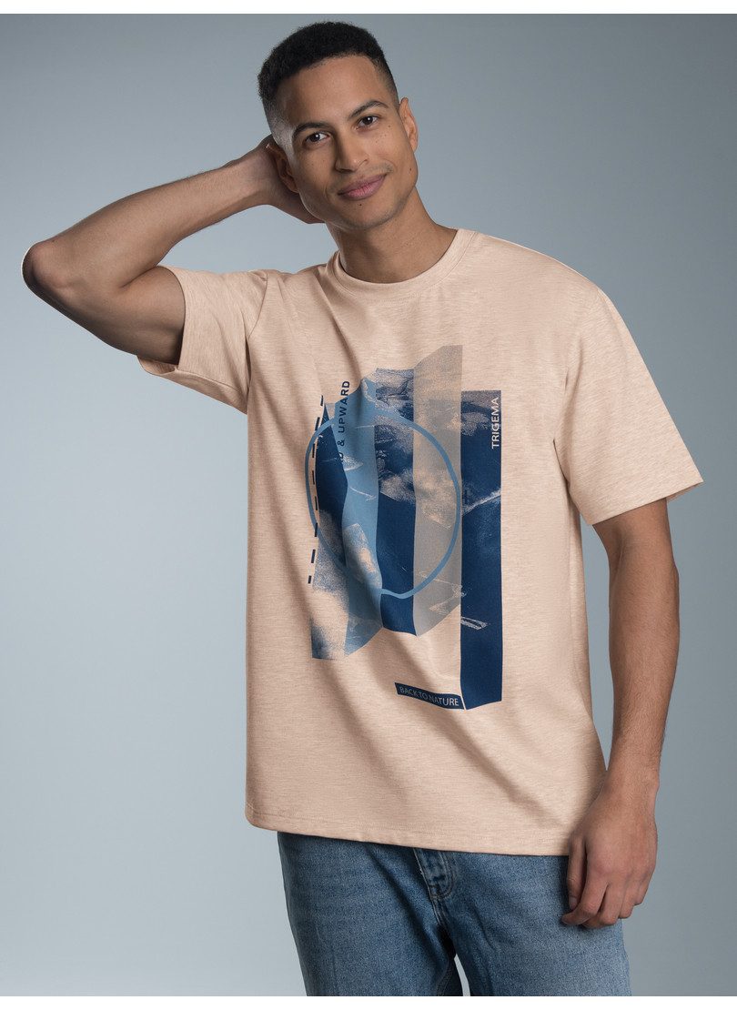 Trigema T-shirt TRIGEMA T-shirt met modieus printmotief (1-delig)