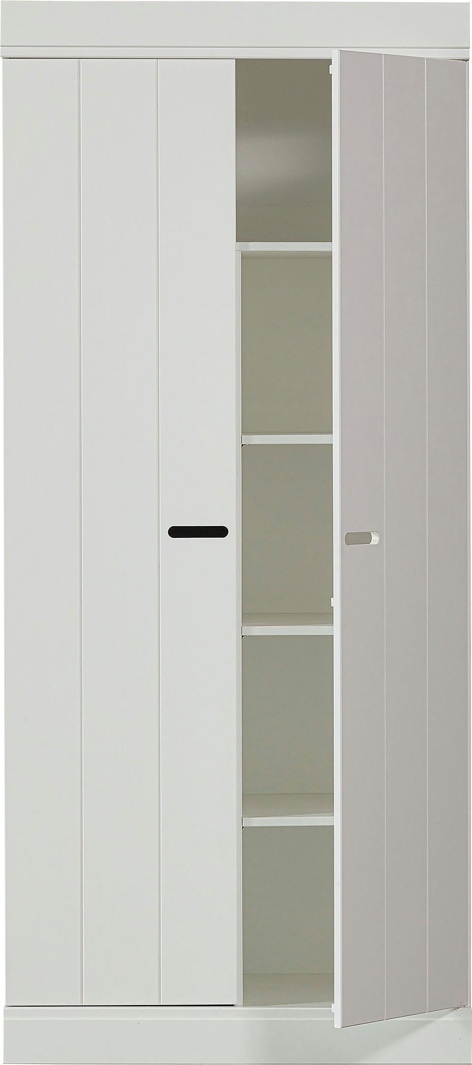 WOOOD Kledingkast Connect met twee deuren, van dennenhout, breedte 77 cm