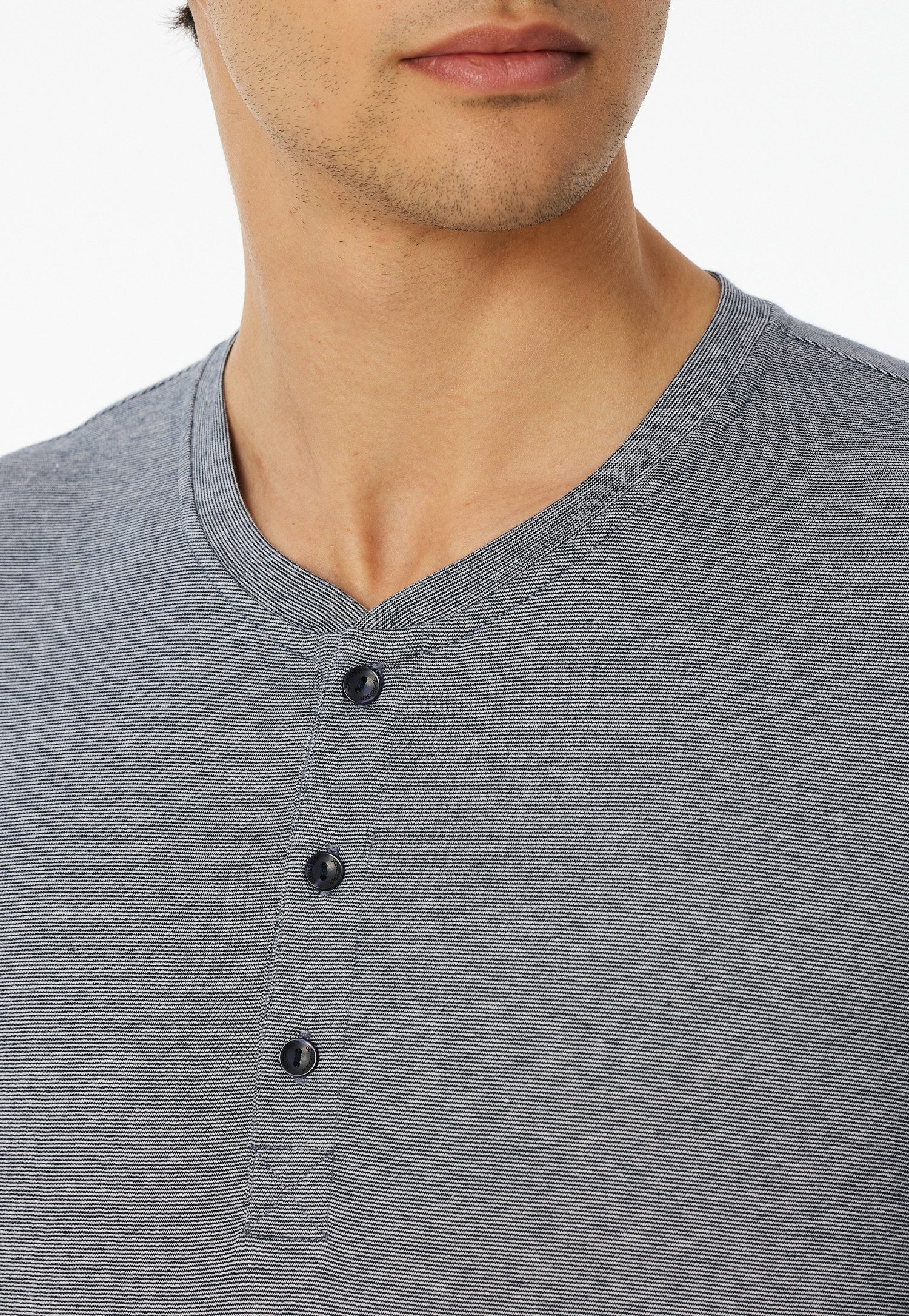 Schiesser Pyjama Casual Essentials met fijne, gebreide ringen