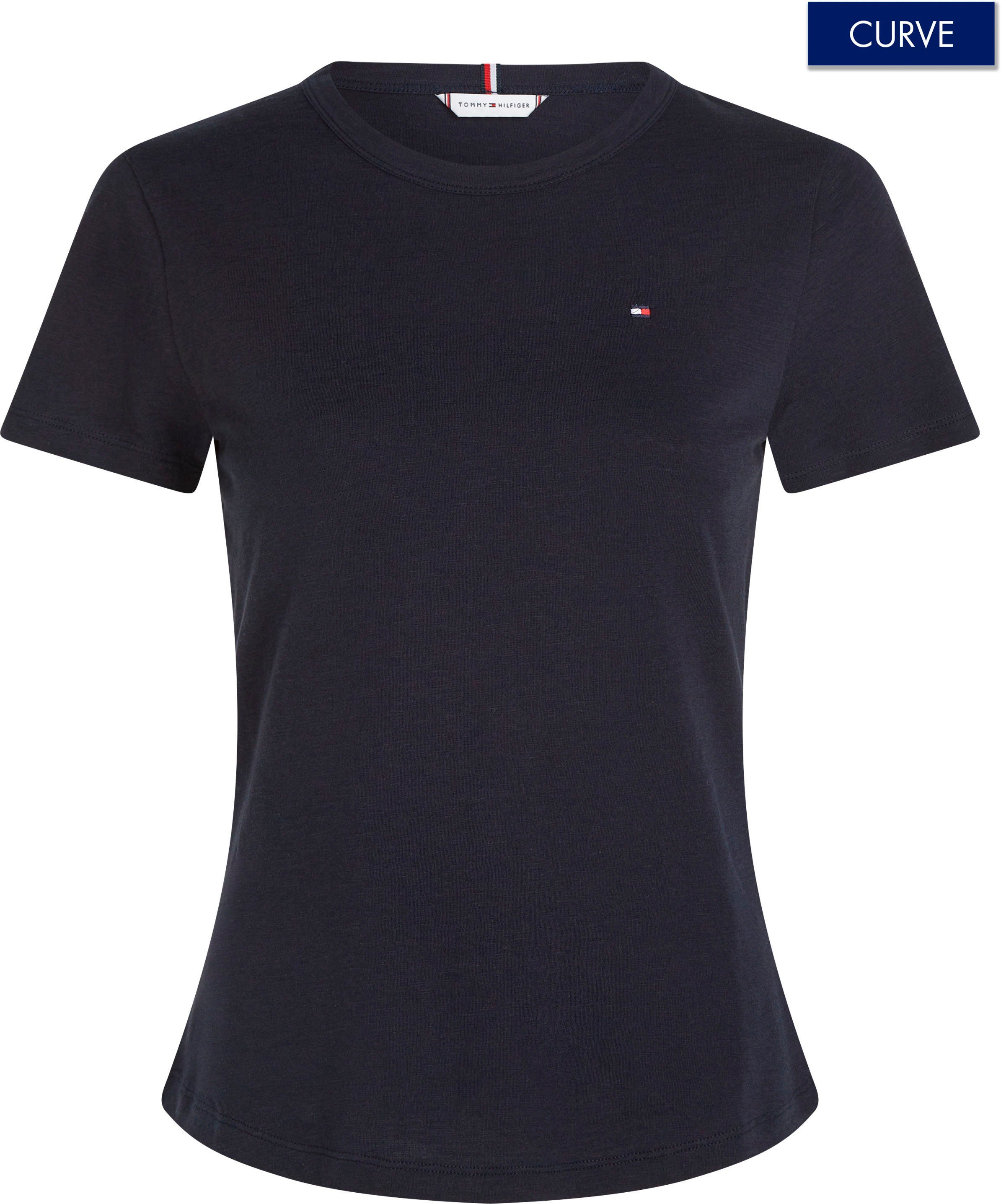 Tommy Hilfiger Curve Shirt met ronde hals CRV 1985 SLIM SLUB C-NK SS