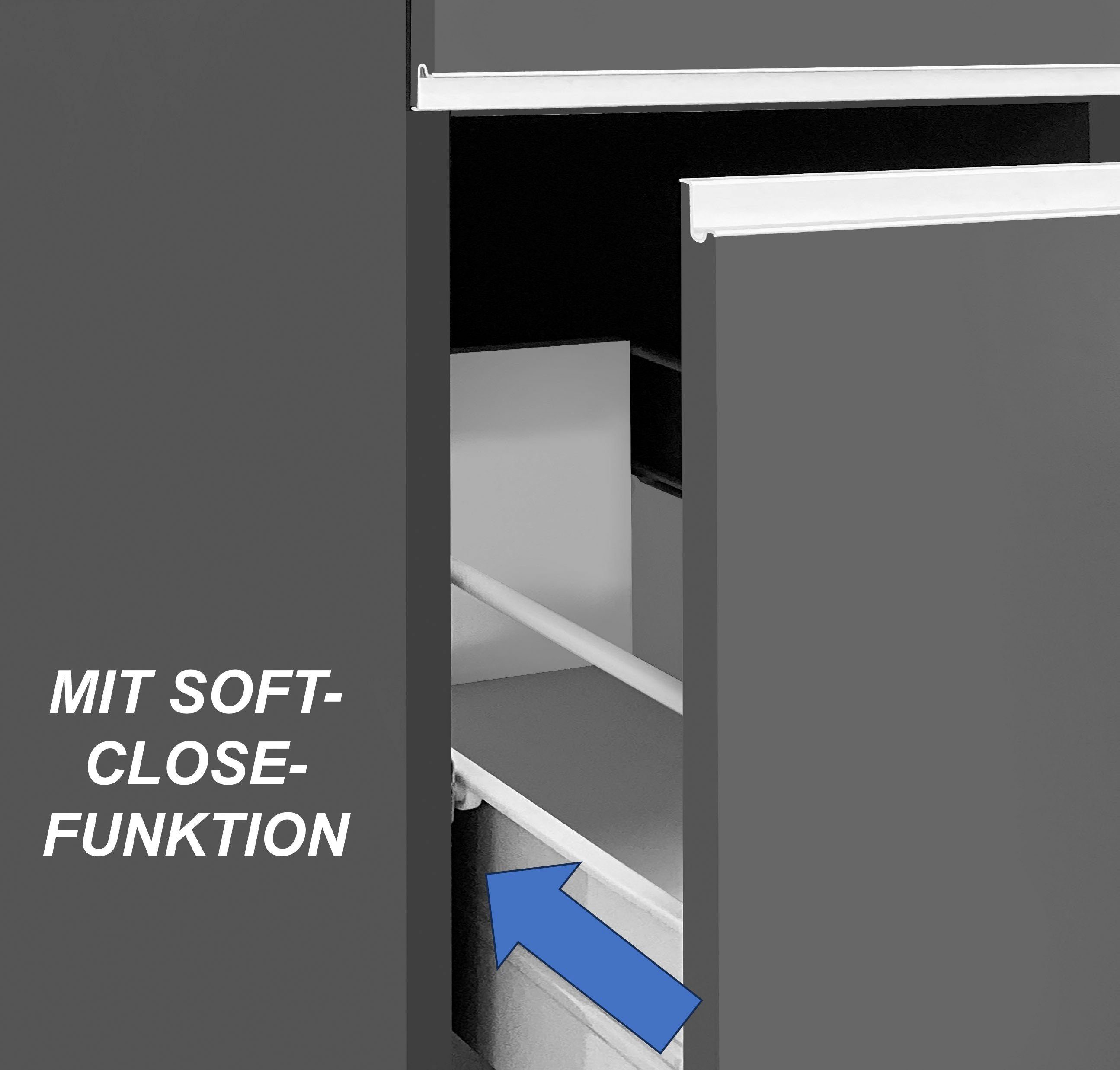 Kochstation Keuken KS-Sole keukenkast-set Breedte 90 cm, ombouw- en apothekerskast in set