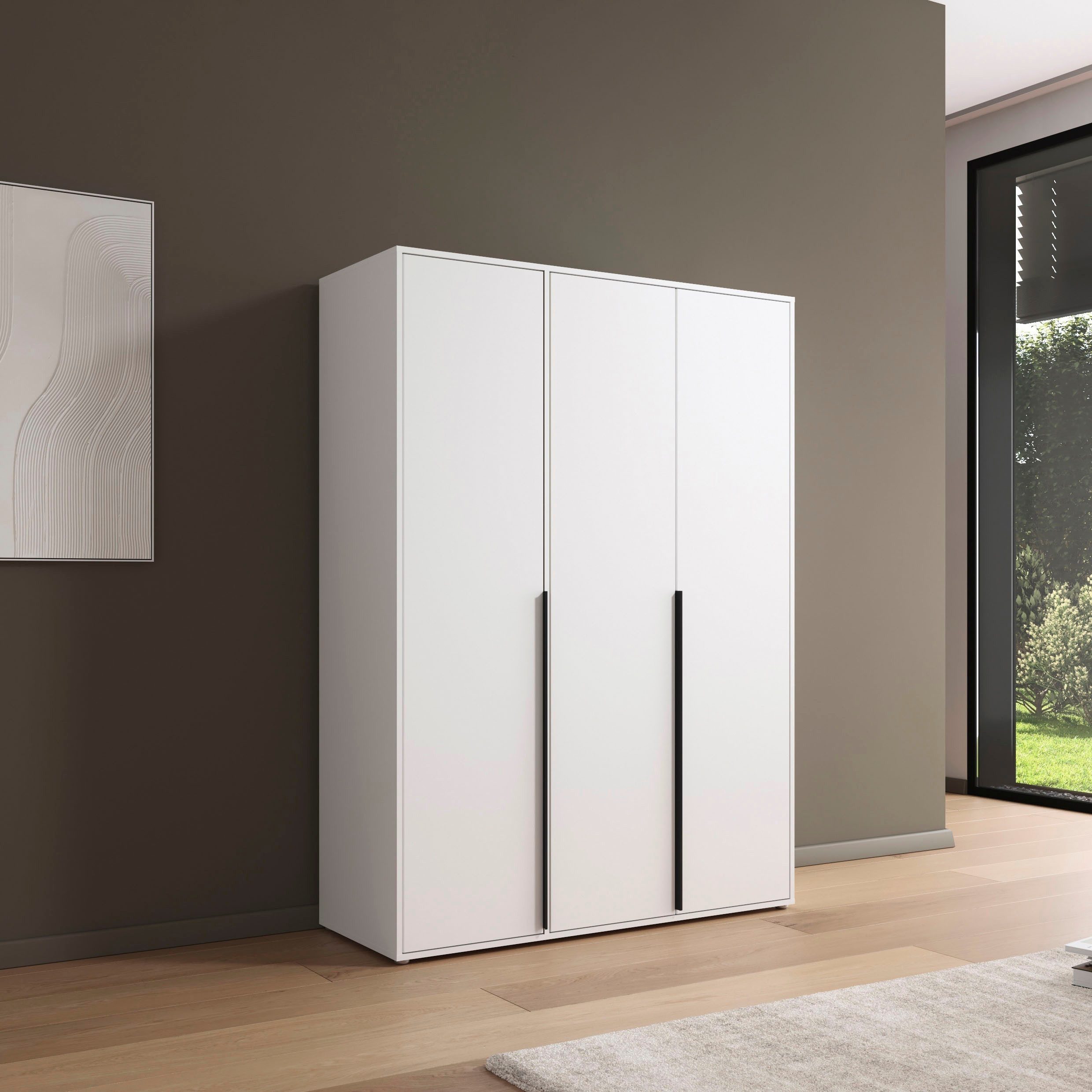 rauch Draaideurkast Kledingkast Kast Garderobe Wasmand NAGATA veel Opbergruimte met moderne stanggrepen in grijs metallic topseller made in germany