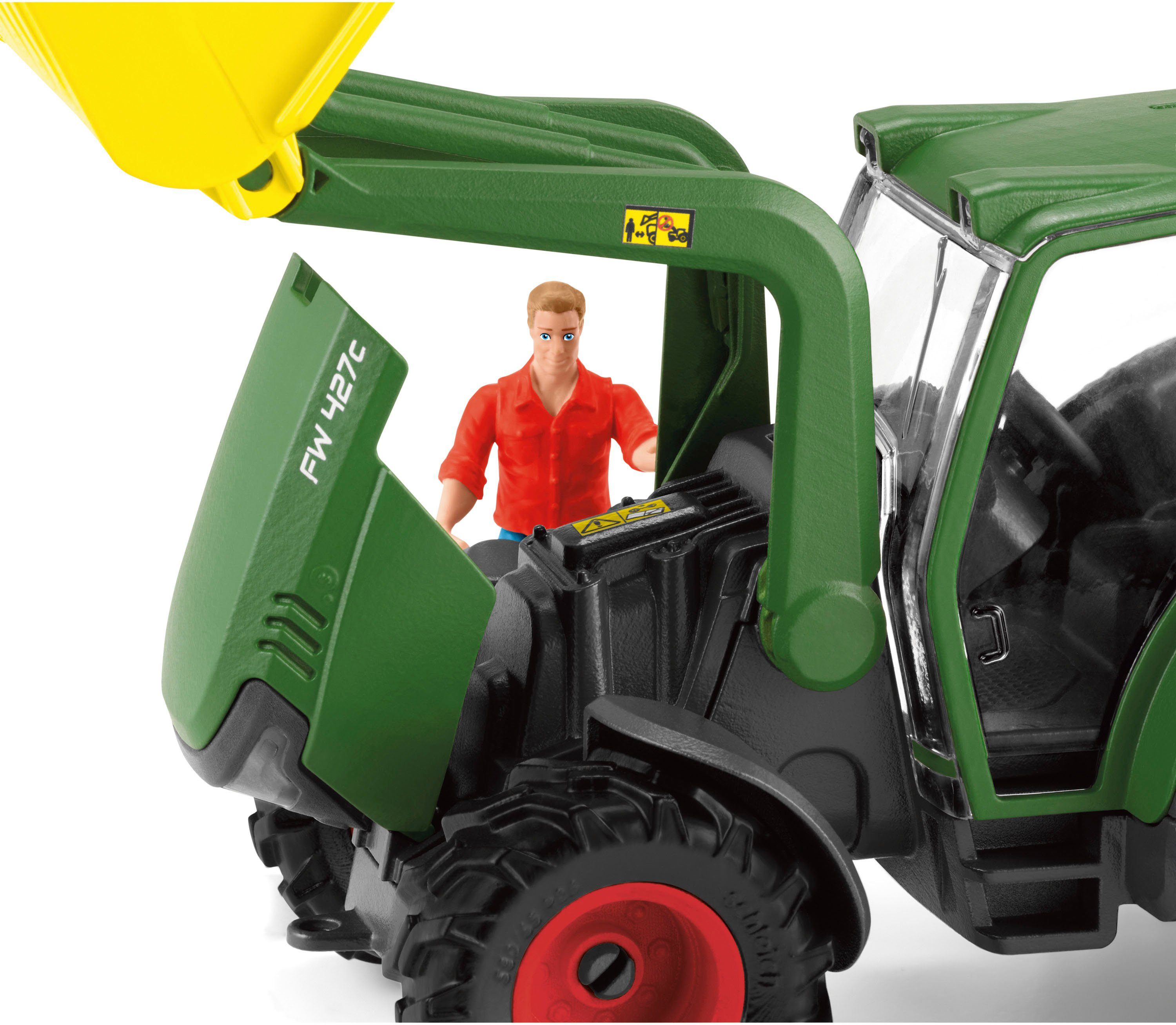 Schleich® Speelwereld FARM WORLD, Tractor met aanhangwagen (42608)
