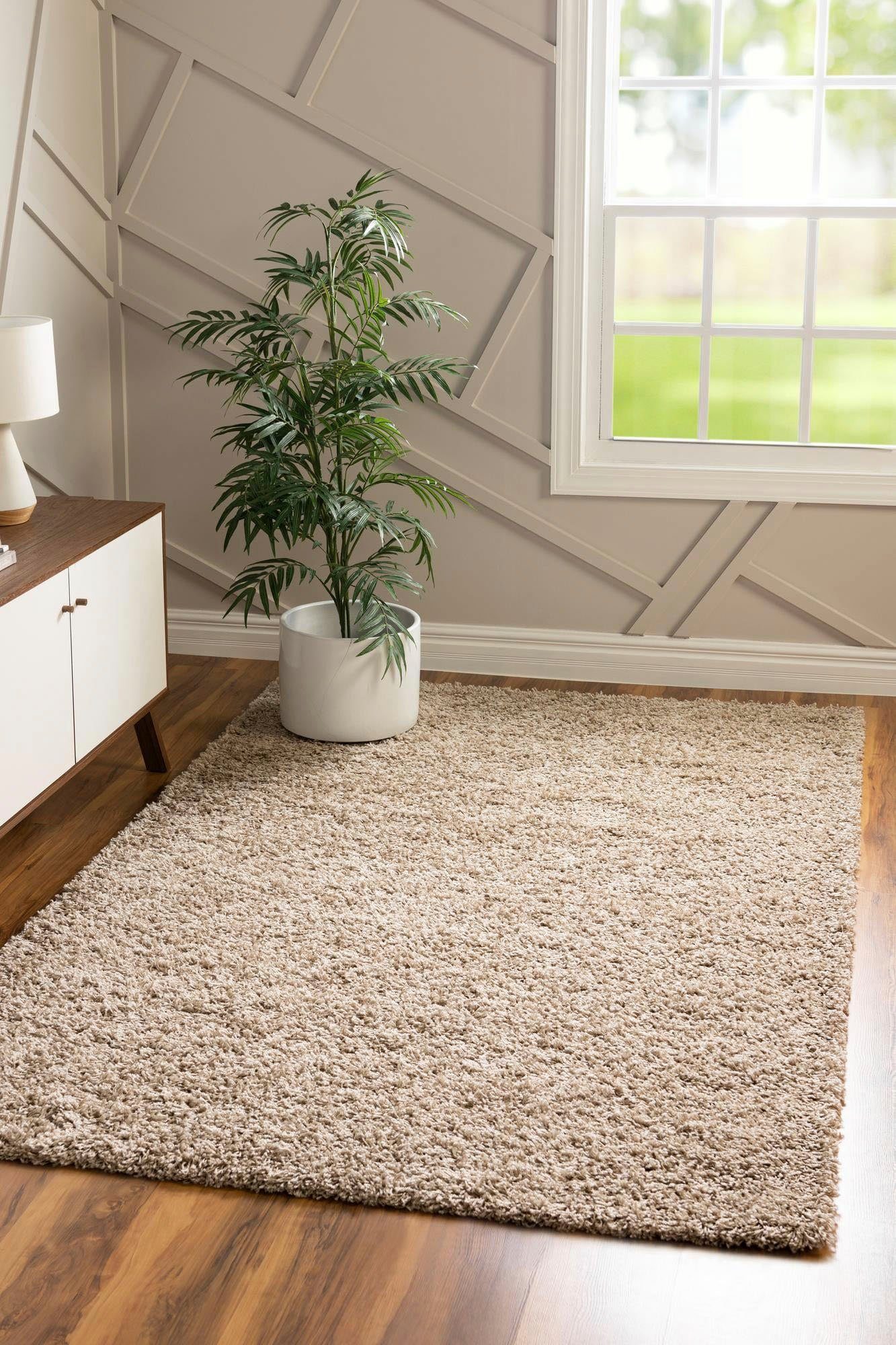 Myflair Möbel & Accessoires Hoogpolig vloerkleed Shaggy shag voorraadopruiming geweven, unikleurig, ideaal in de woonkamer & slaapkamer