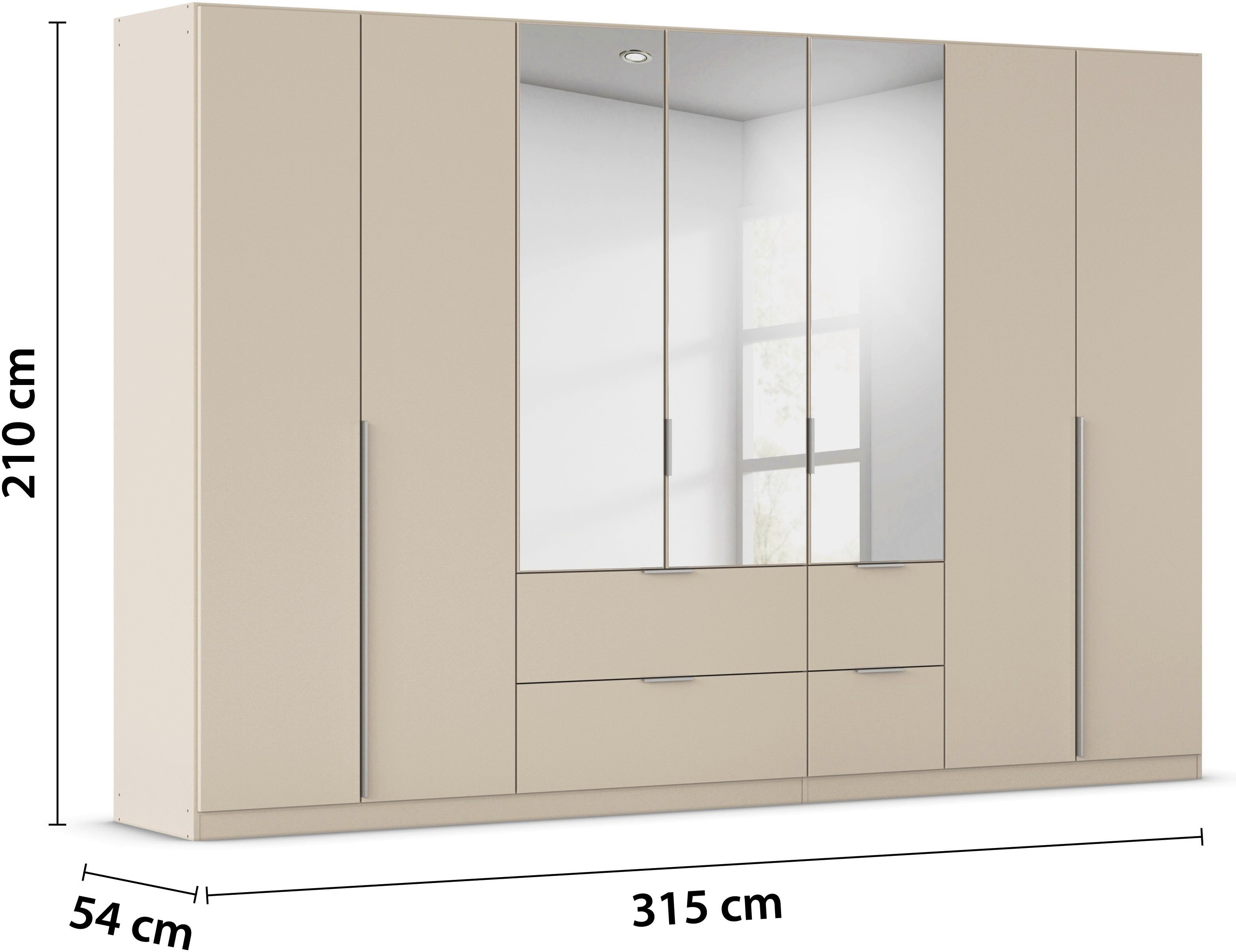 rauch Draaideurkast Kledingkast kast garderobe AGORDO met decor- of hoogglansfront
