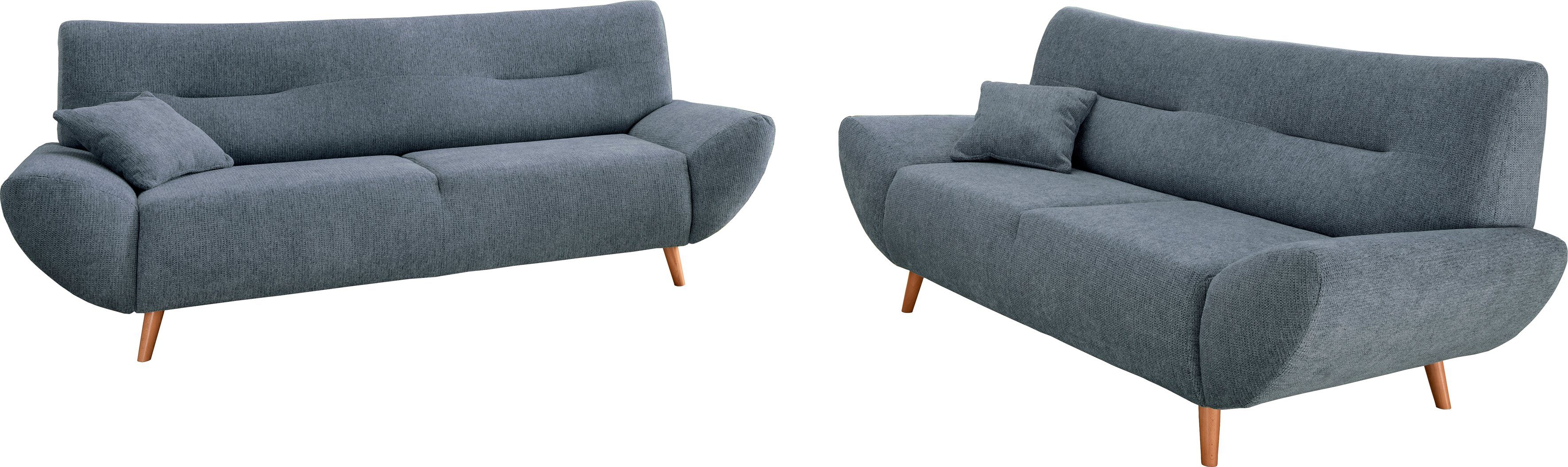 INOSIGN 2-zitsbank Drago elegant en tijdloos, comfortabel, houten voet