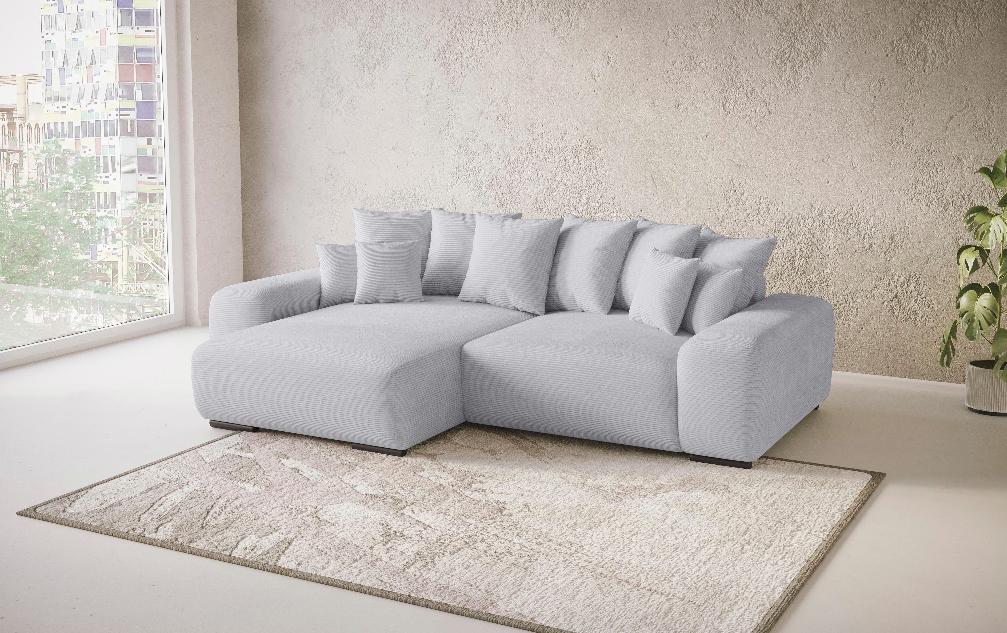 Mr. Couch Hoekbank Sundance L-vorm Doorlopende slaper met EasyBett-slaapfunctie, bedlade