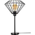 britop lighting tafellamp raquelle decoratieve lamp van metaal, bijpassende lm e27 - exclusief, made in europe (1 stuk) zwart