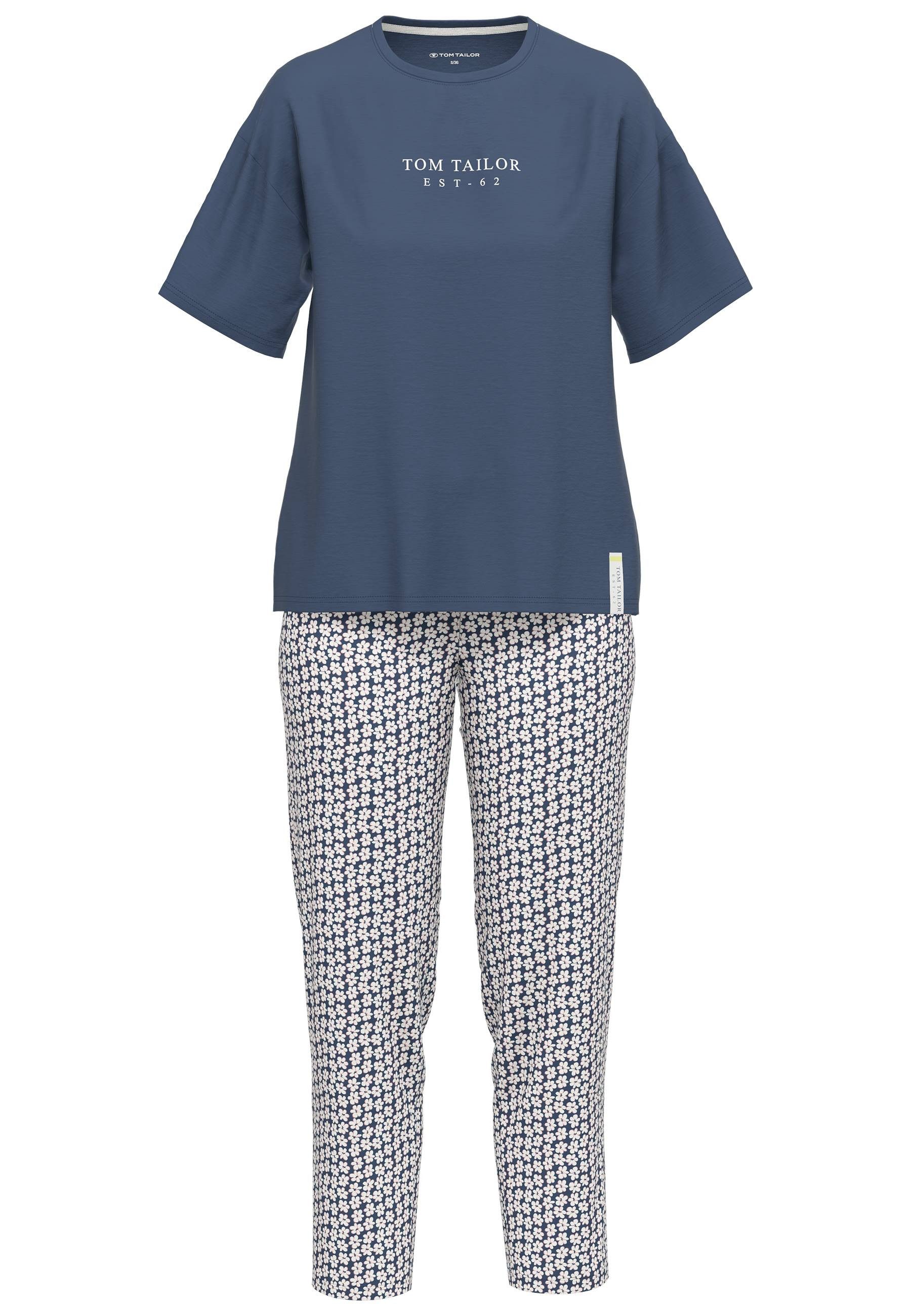 Tom Tailor Capripyjama Westport Broek met bloemenprint (2-delig)