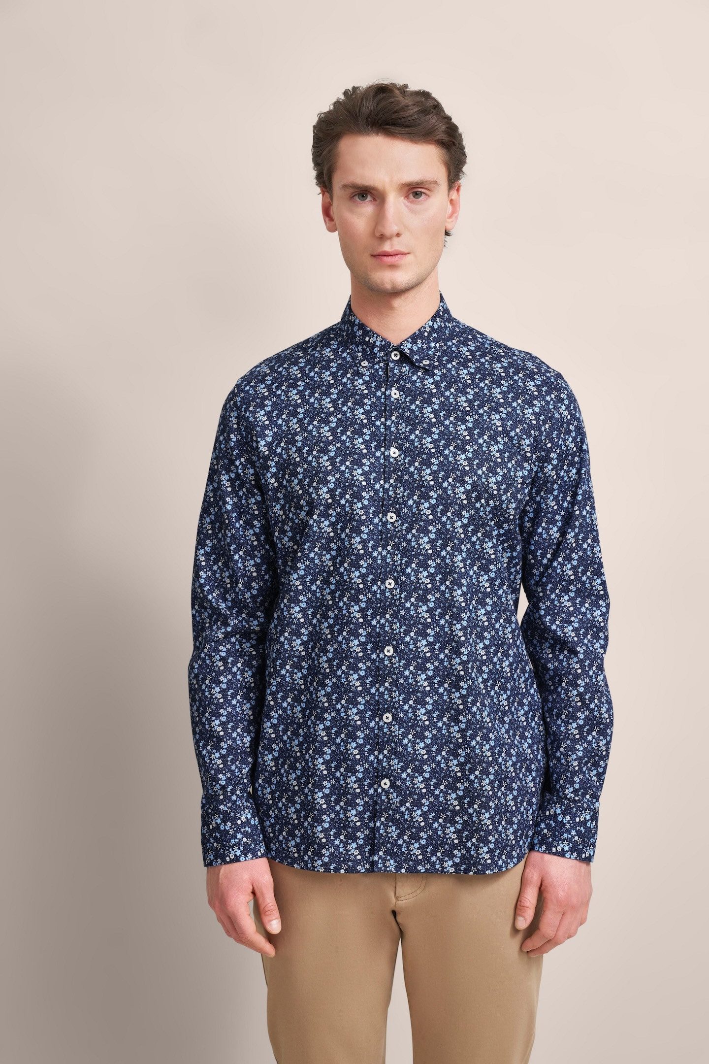 Bugatti Overhemd met lange mouwen met bloemenprint