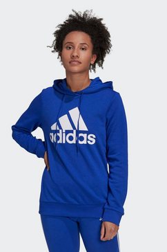 adidas performance sweatshirt essentials relaxed logo hoodie blauw
