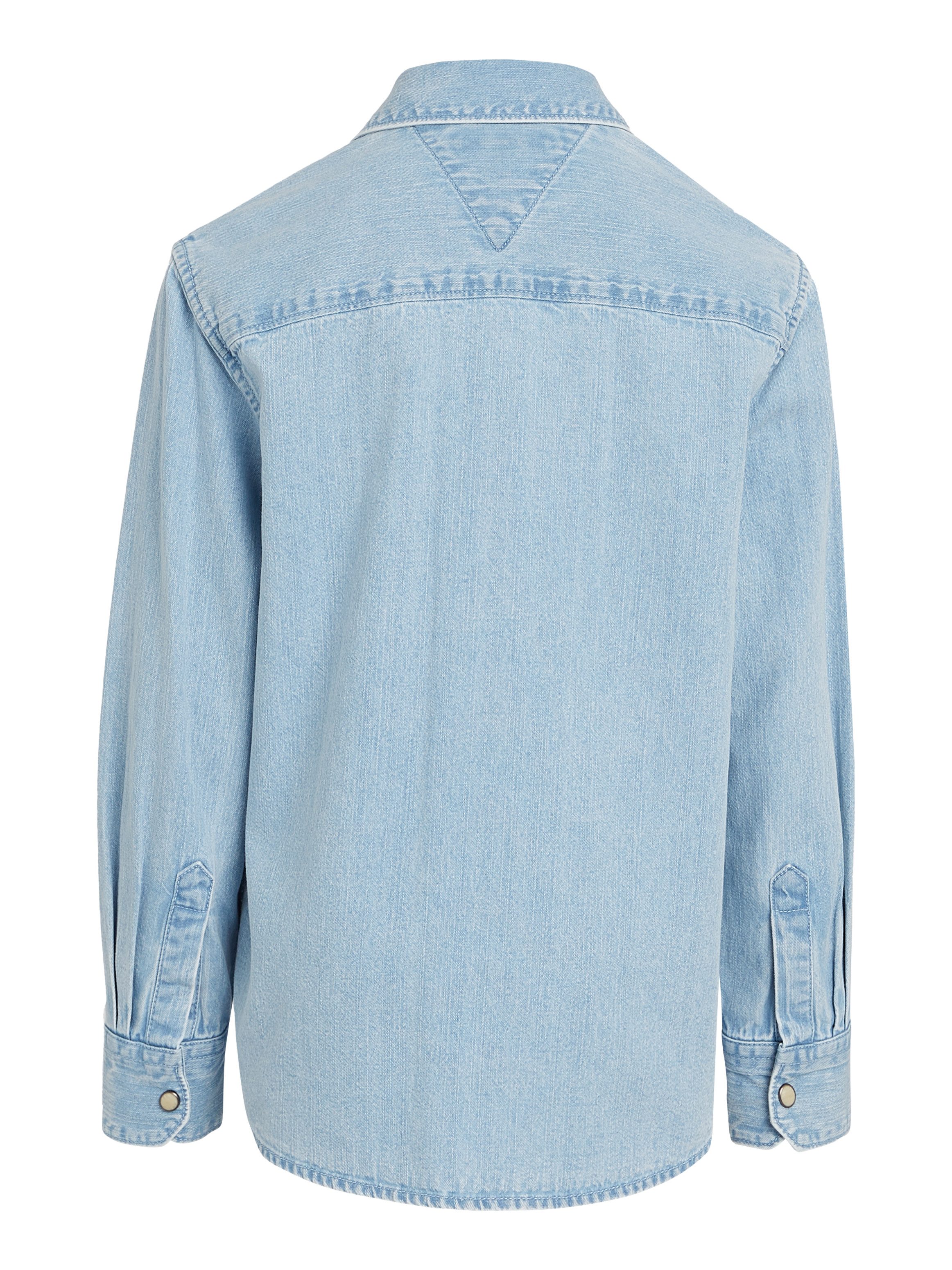 Tommy Hilfiger Overhemd met lange mouwen DENIM SHIRT LS Kinderen tot 16 jaar met logostiksel