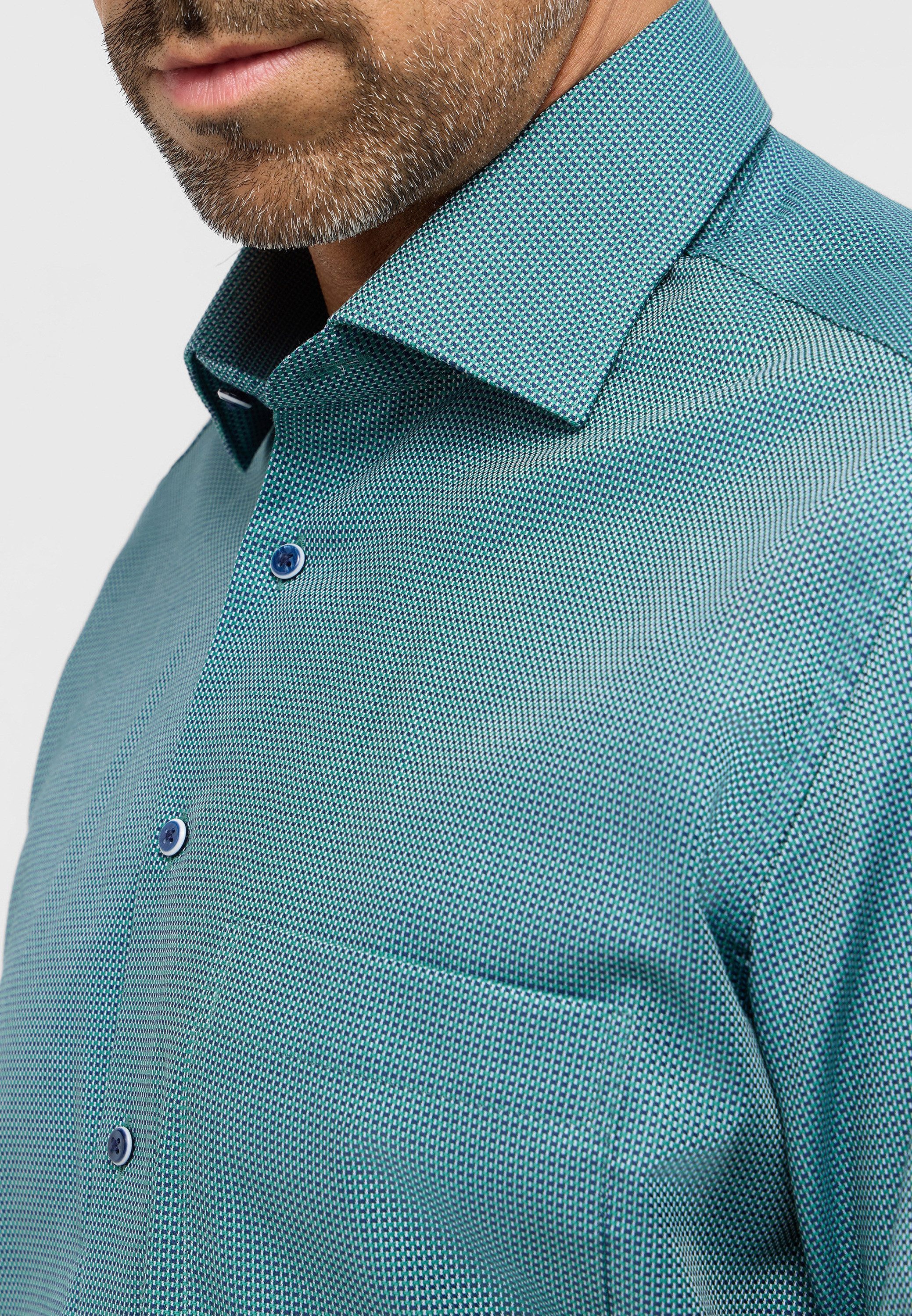 Eterna Overhemd met lange mouwen Comfort fit NON IRON (strijkvrij)