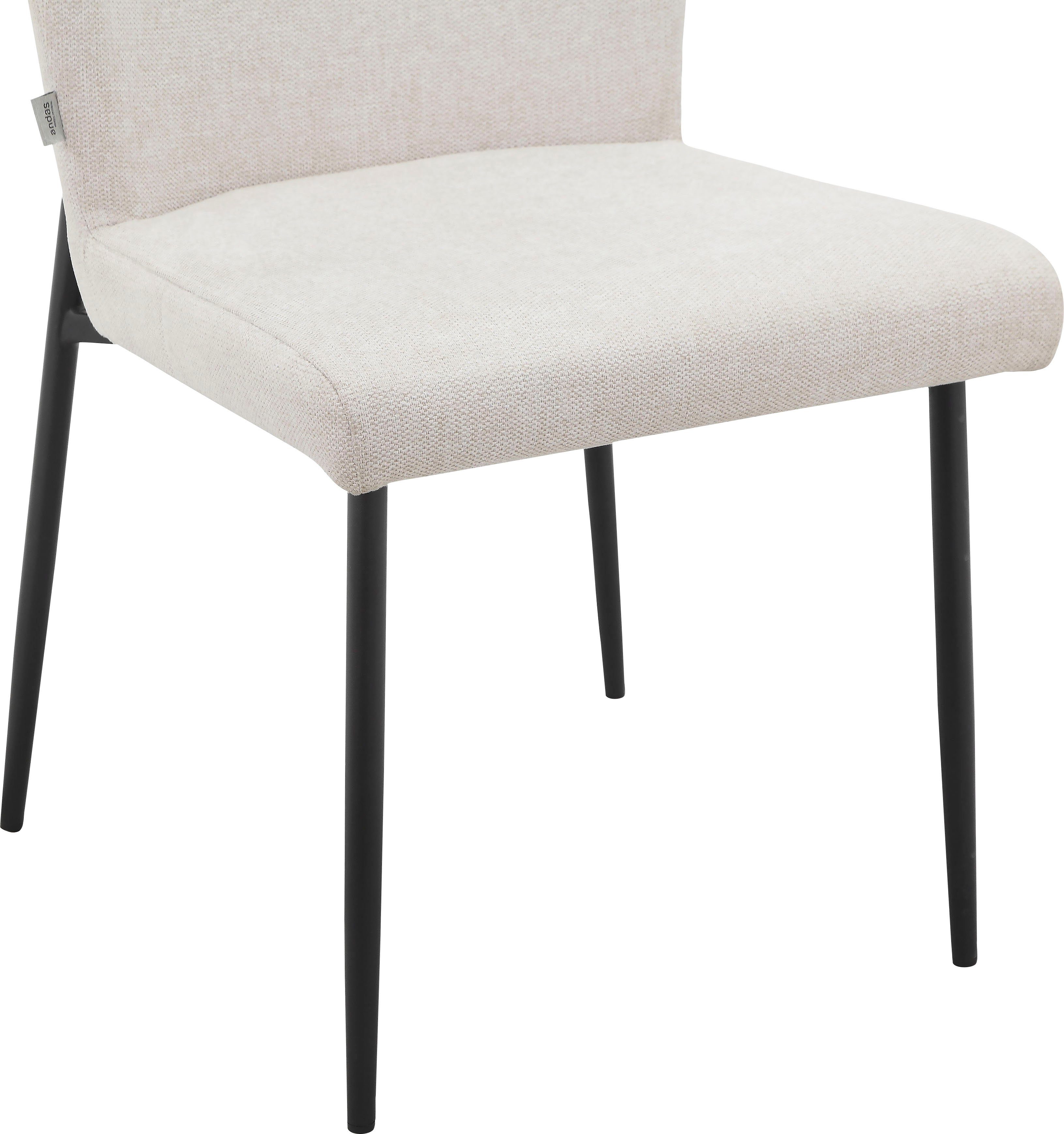 andas Eetkamerstoel Lieska Gestoffeerde stoel, keukenstoel, zithoogte 47,5 cm (set, 2 stuks)