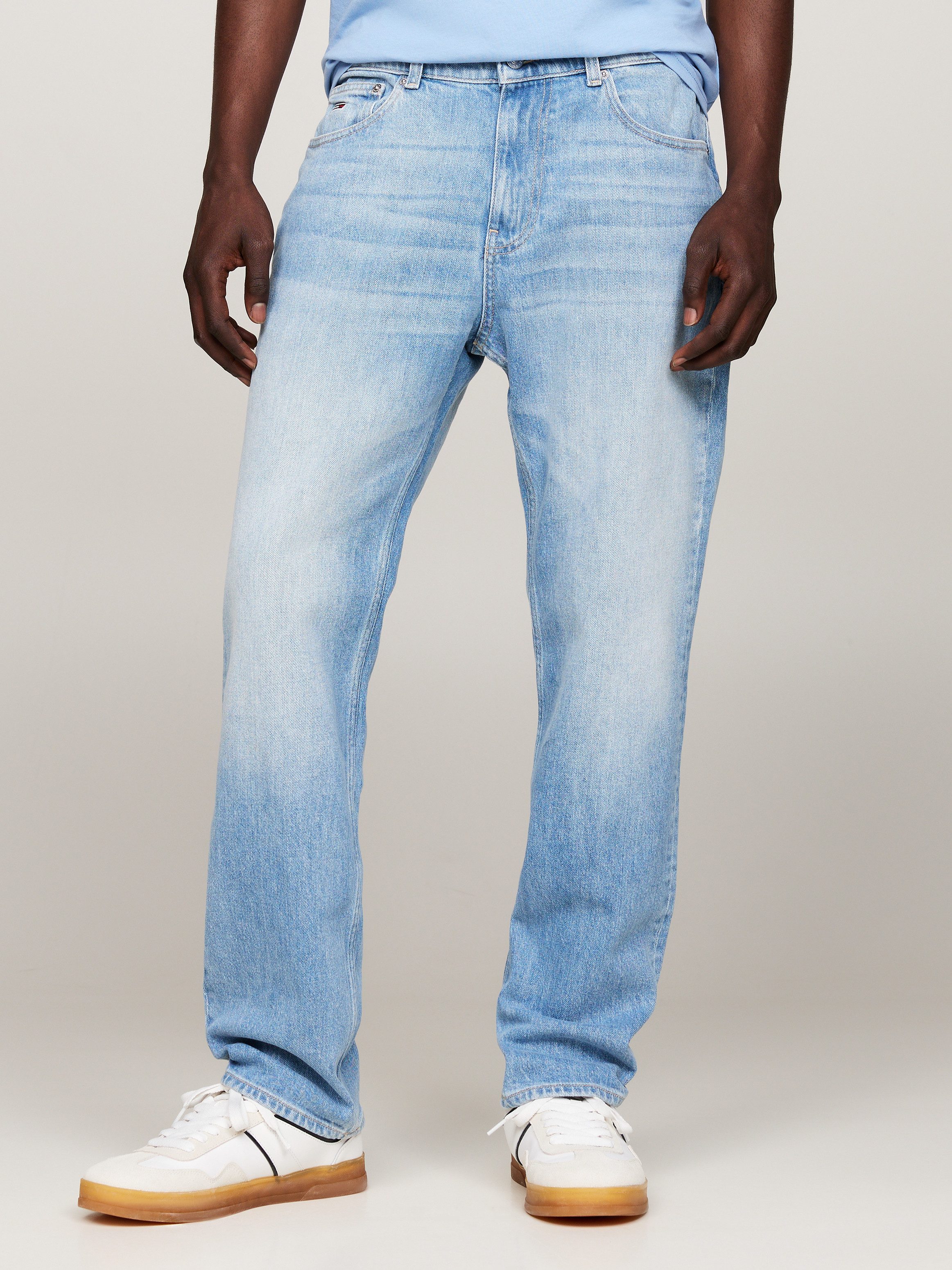 TOMMY JEANS Slim fit jeans RYAN SLIM STRAIGHT met gestempeld logo