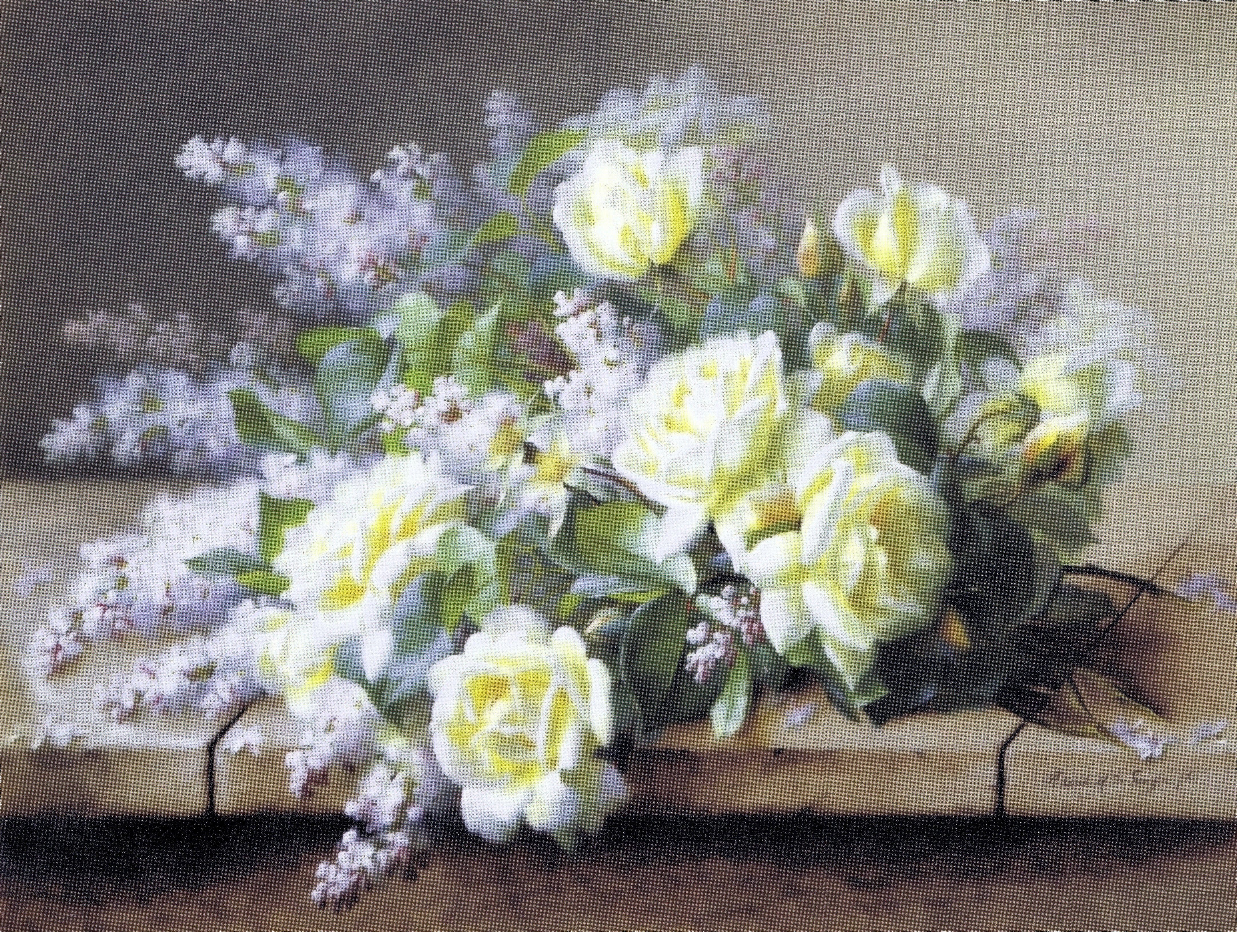 DELAVITA Artprint RAOL DE LONGPRE / A still life with roses (1 stuk)