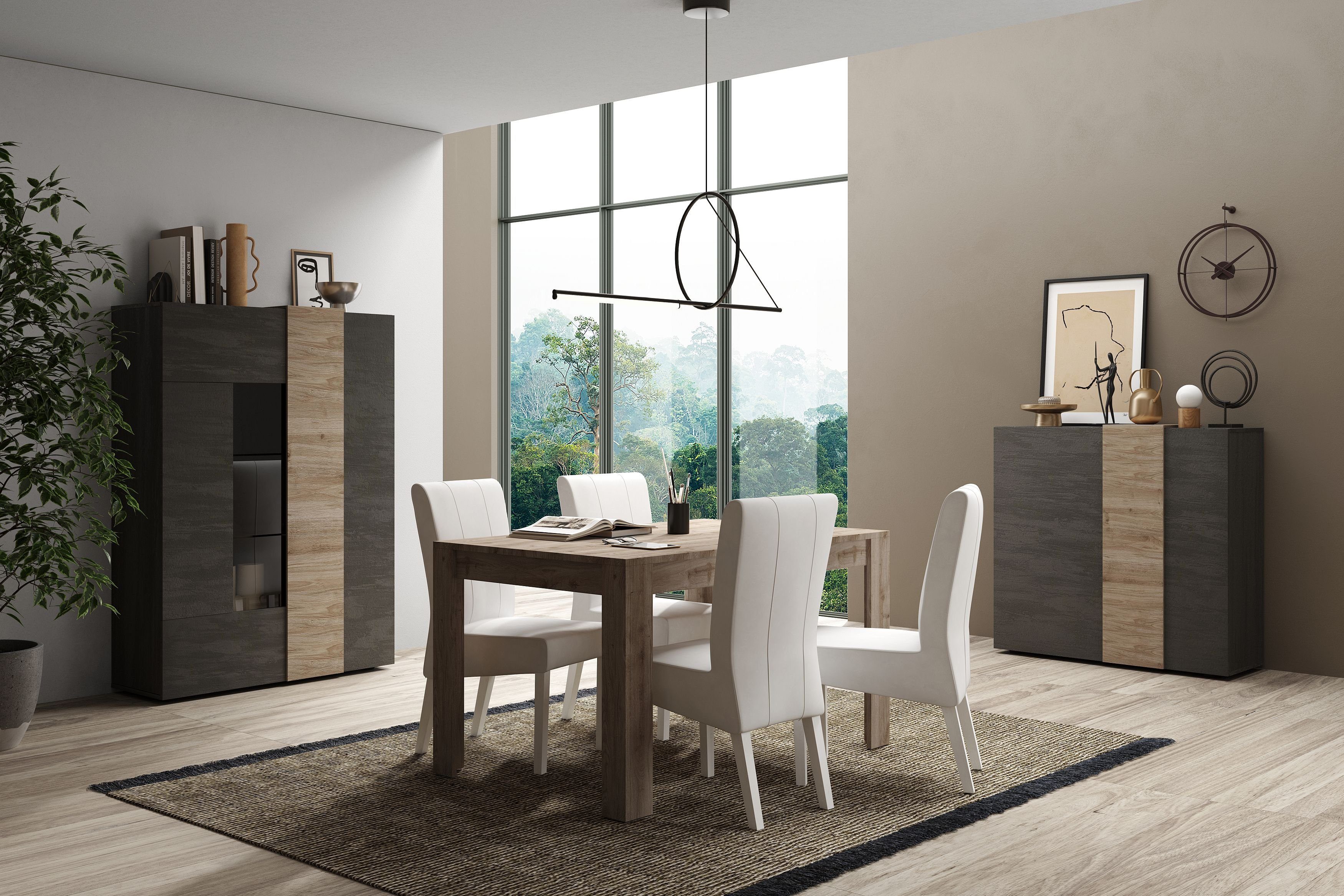 INOSIGN Eettafel Firenze Breedte 137-185 cm, inclusief insteekblad