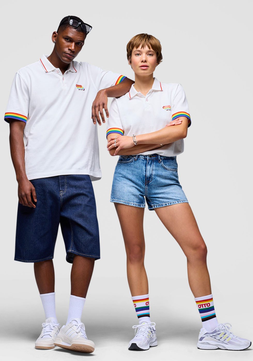 Capelli New York Poloshirt Otto-Diversity Shirt modieuze unisex pride polo met duidelijke boodschap