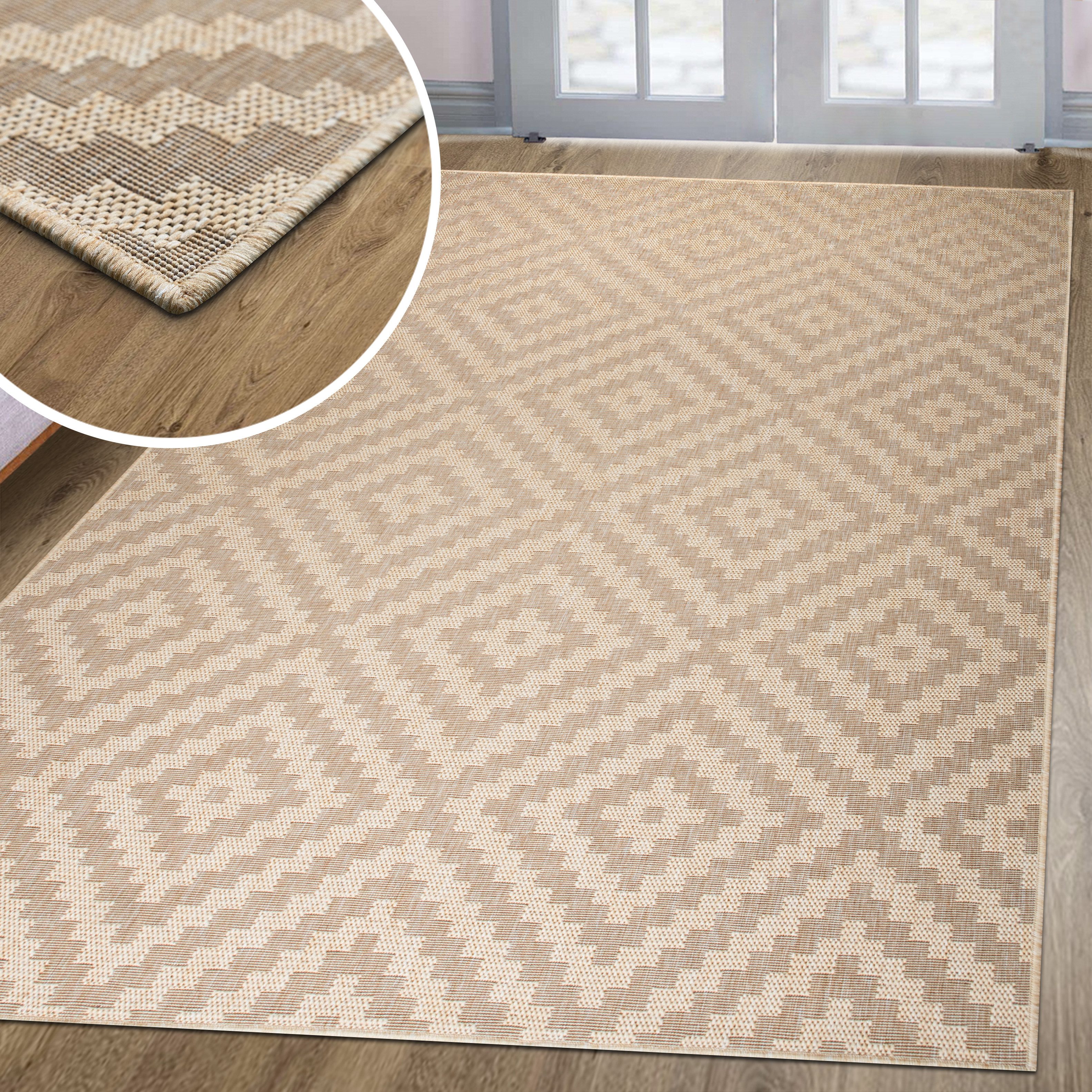 my home Vloerkleed Cordoba is ook als loper verkrijgbaar Geschikt voor binnen en buiten, sisal-look, weerbestendig & uv-bestendig, boho