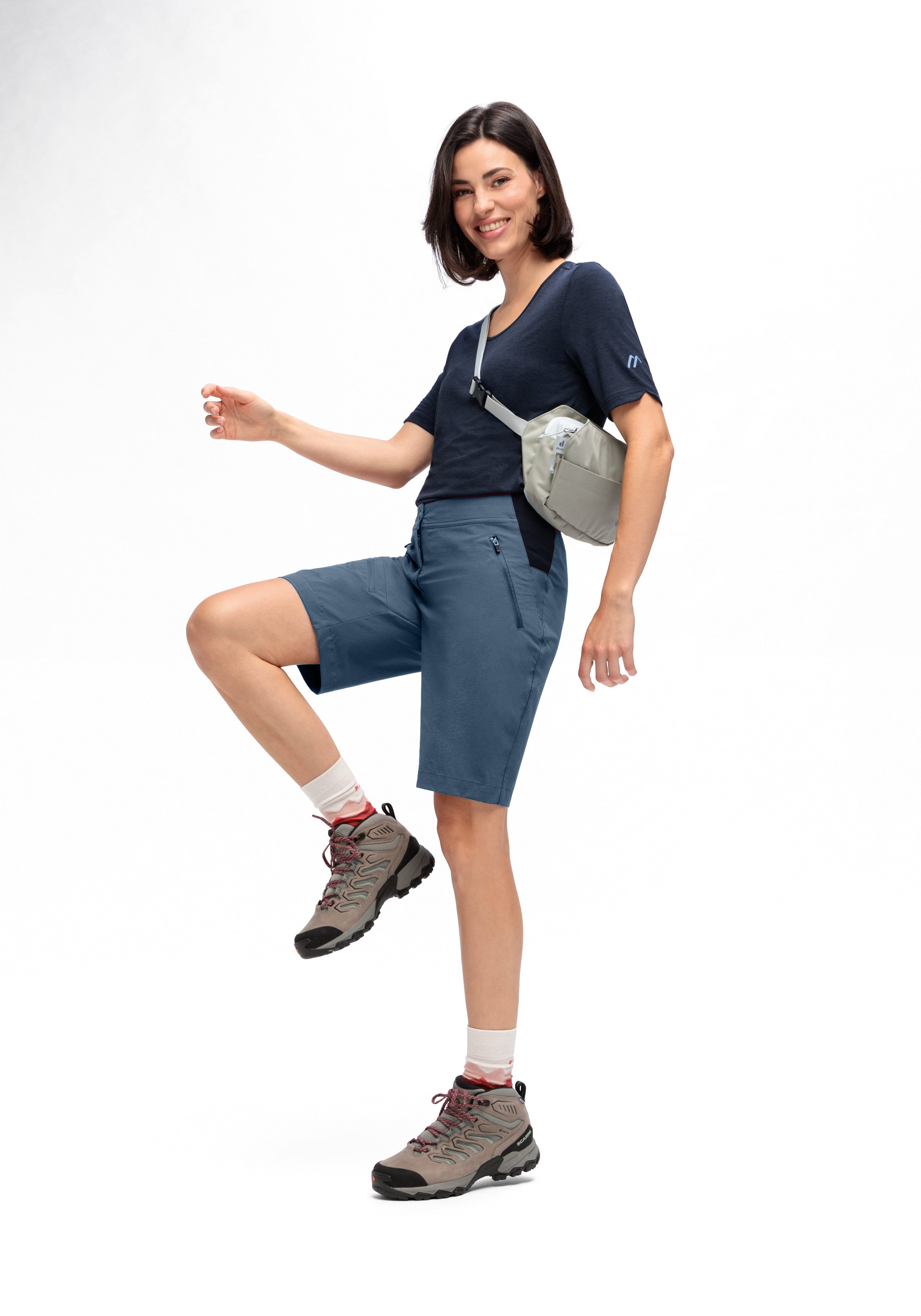 Maier Sports Outdoorbroek Inara Short Vario Dames shorts, korte wandelbroek, outdoorbroek, 4 zakken, regular fit
