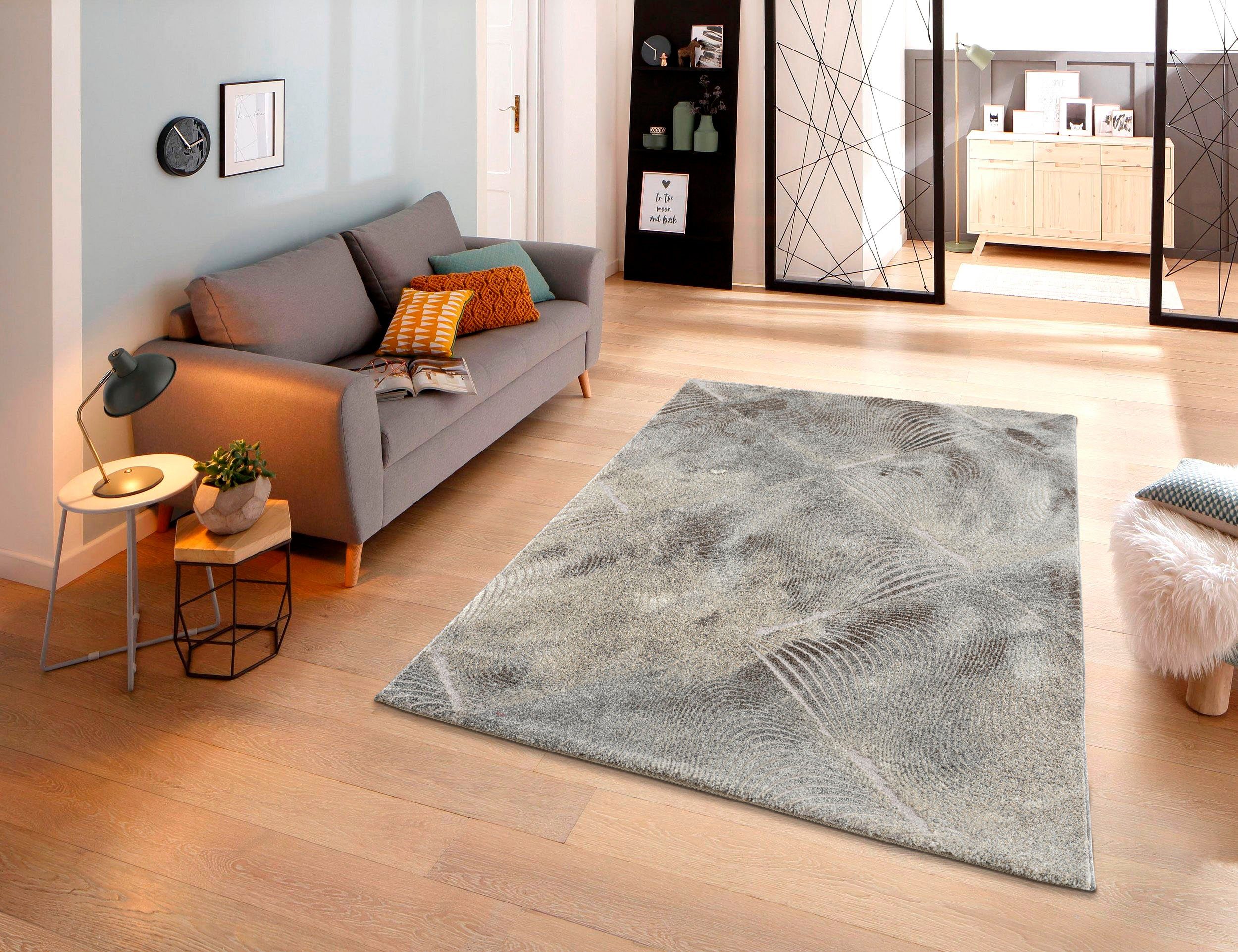 Home affaire Vloerkleed Falco met glansgaren, korte pool, het ideale vloerkleed voor woonkamer & slaapkamer