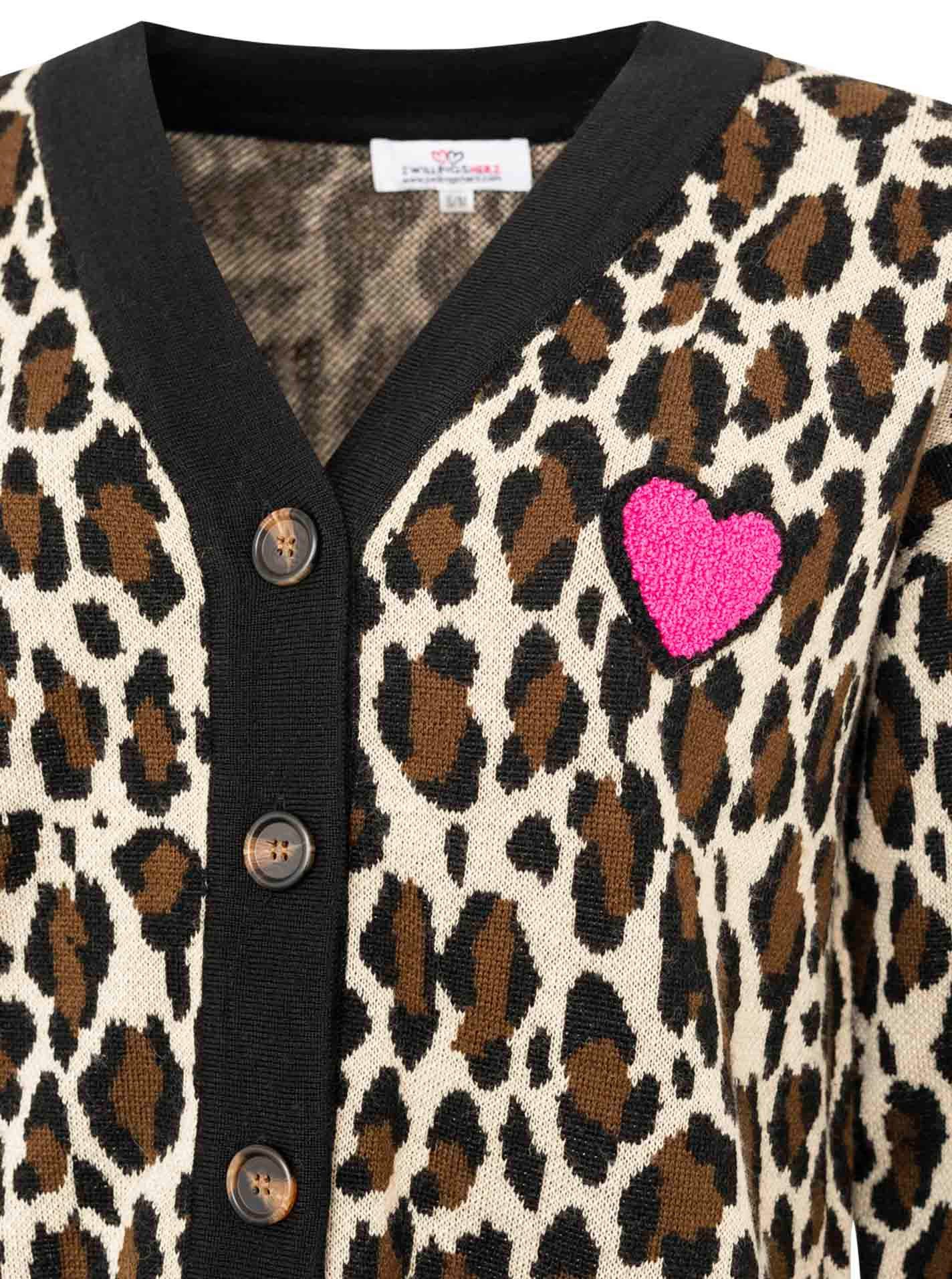 Zwillingsherz Vest Hart met knopen, leomoter en hartpatch