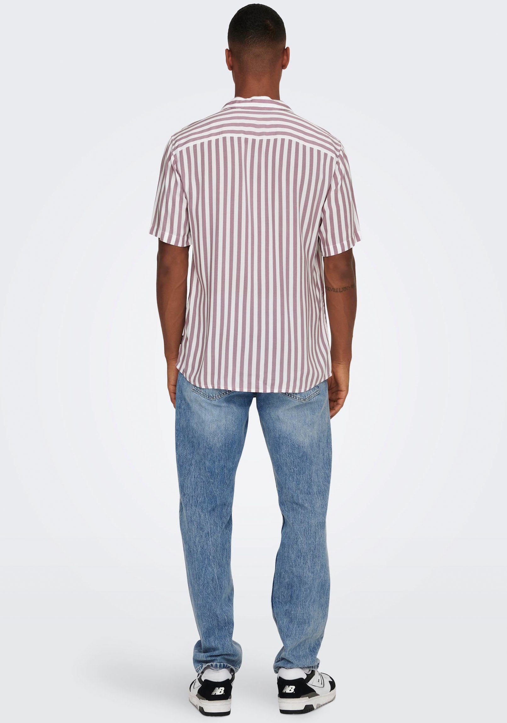 ONLY & SONS Overhemd met korte mouwen ONSWAYNE LIFE SS VISCOSE
