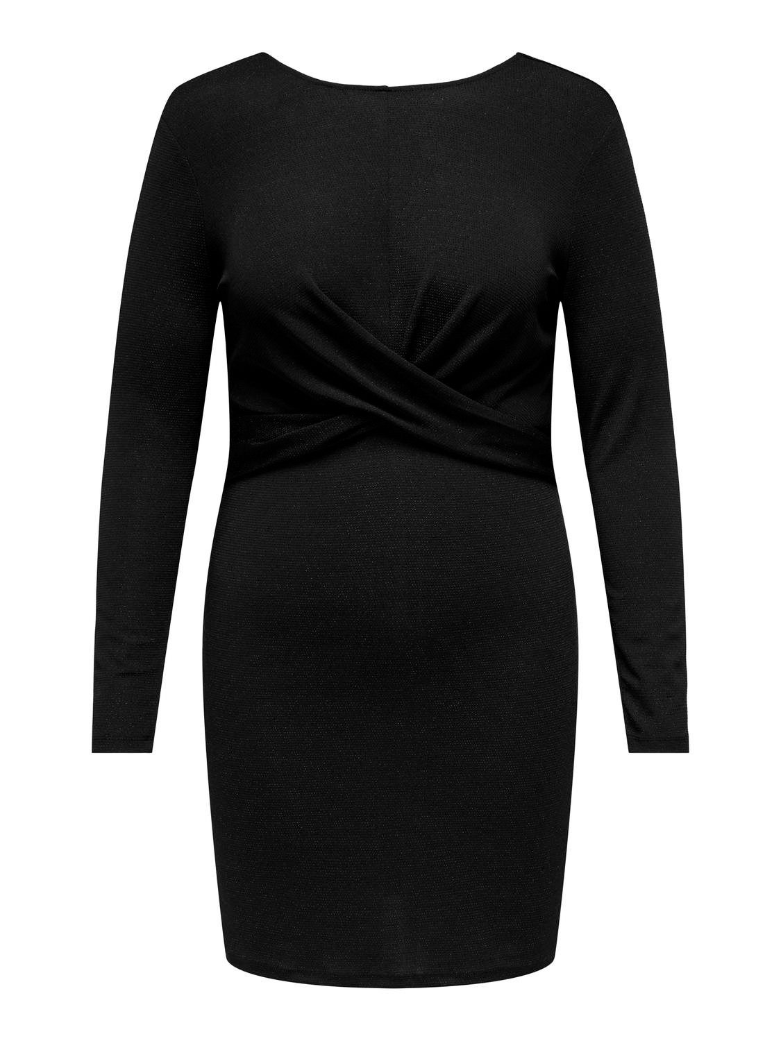 ONLY CARMAKOMA Jerseyjurk CARQUEEN L S GLITTER TWIST DRESS JRS BF