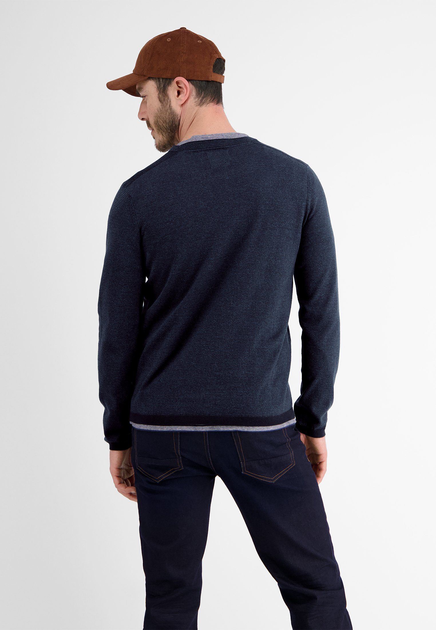 Lerros Gebreide trui LERROS gestreepte gebreide longsleeve