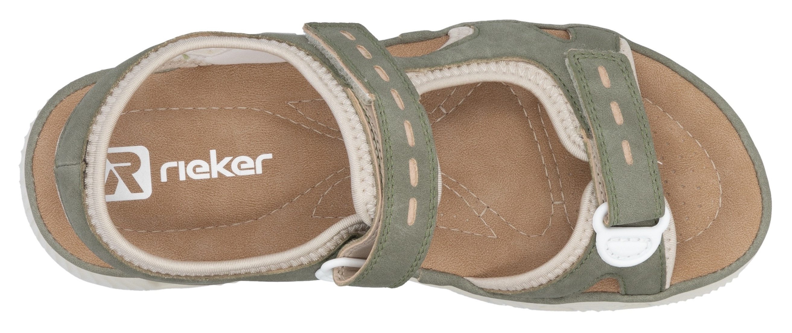 RIEKER Sport Sandalen Outdoorsandalen zomerschoen, sandaal, plateauhak met klittenbandsluitingen